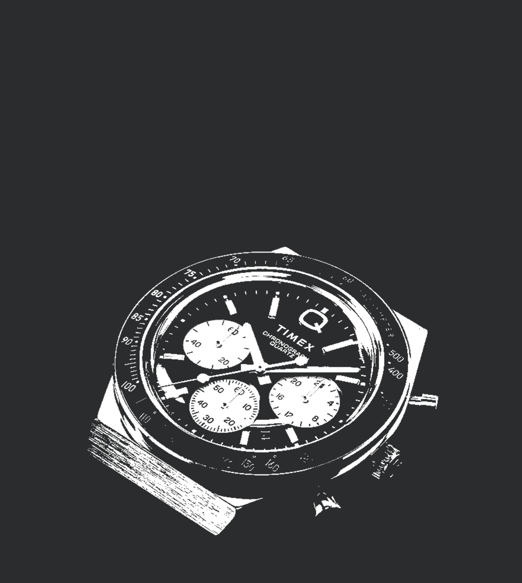 Q Timex Chronograph 40mm Leather Strap Watch - TW2V42700