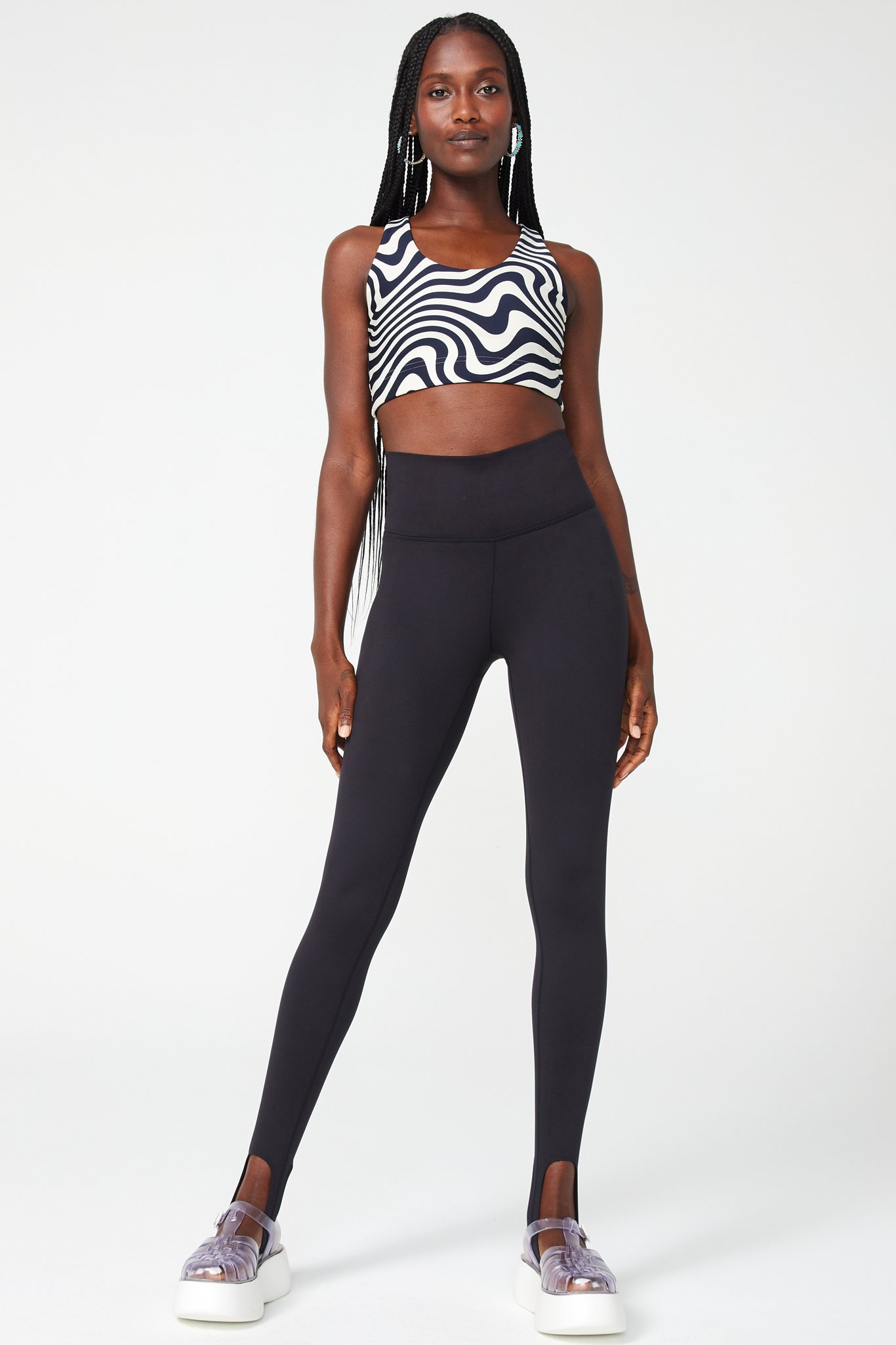 Terez Jet Black TLC Stirrup Leggings