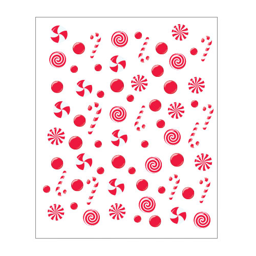 Peppermint Swirl Nail Art Stickers