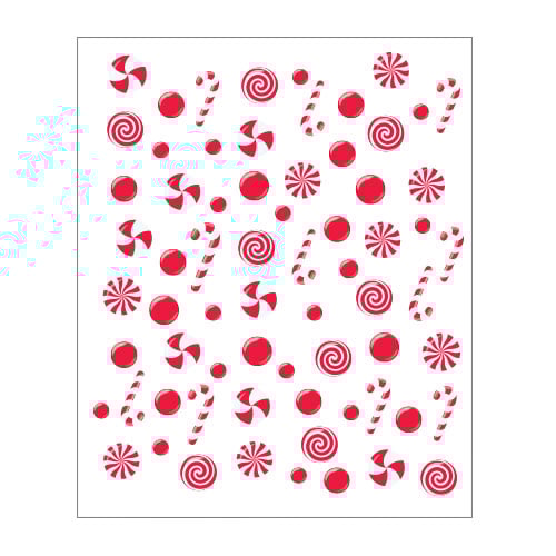 Peppermint Swirl Nail Art Stickers