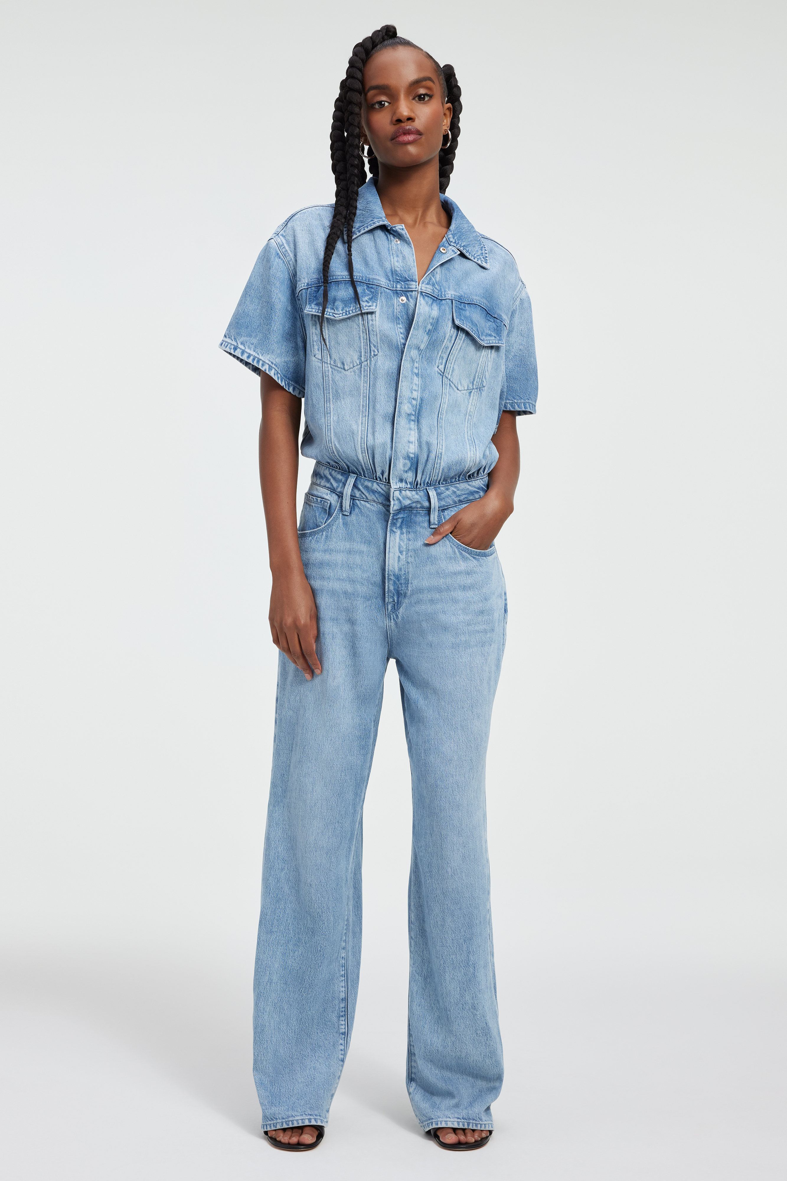 f and f denim jumpsuit