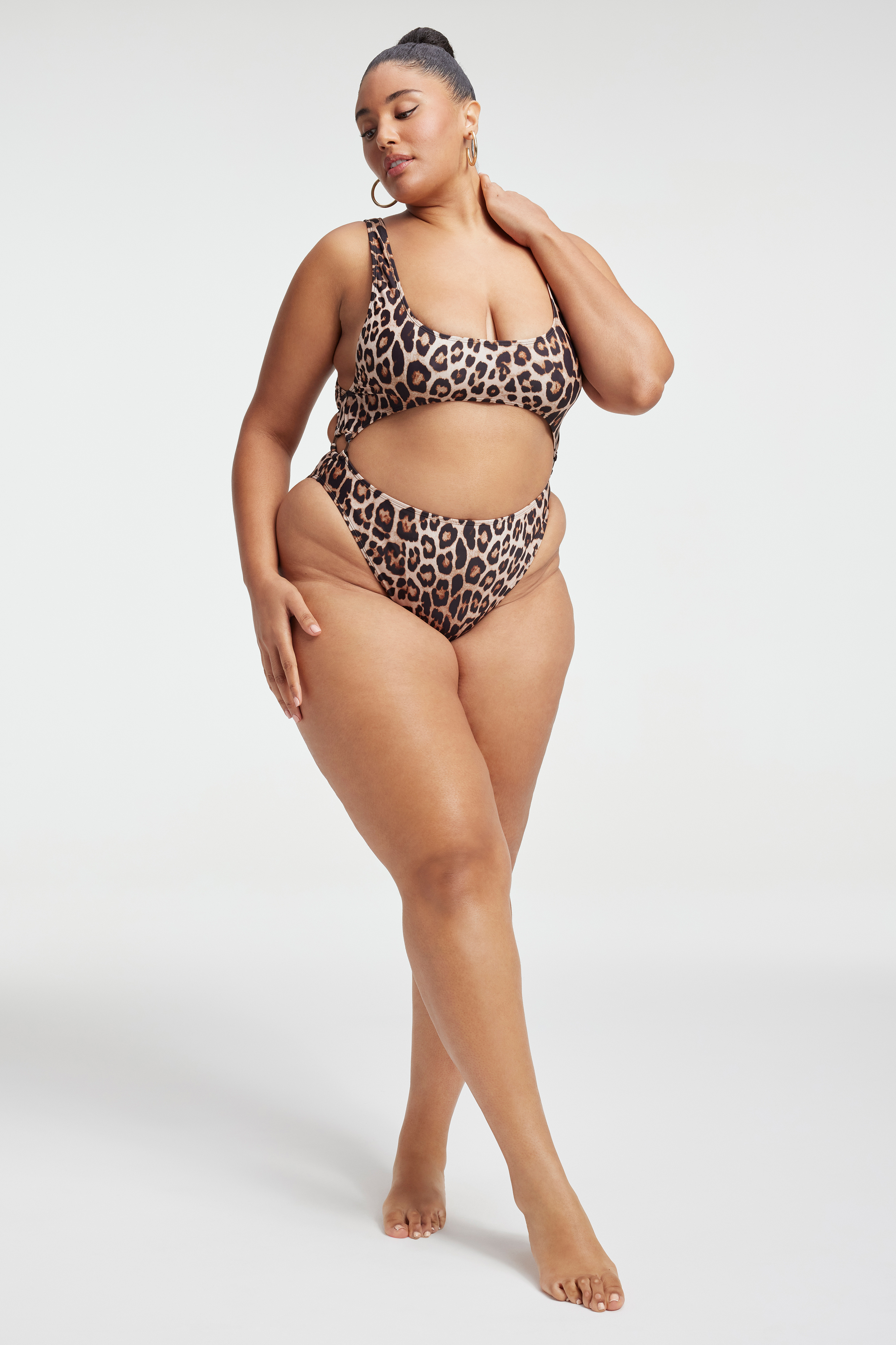 MONOKINI in GOOD LEOPARD003 styled with our MESH MAXI SKIRT in GOOD LEOPARD003, MESH WIDE PANTS in GOOD LEOPARD003, or MESH TWIST MINI SARONG in GOOD LEOPARD003