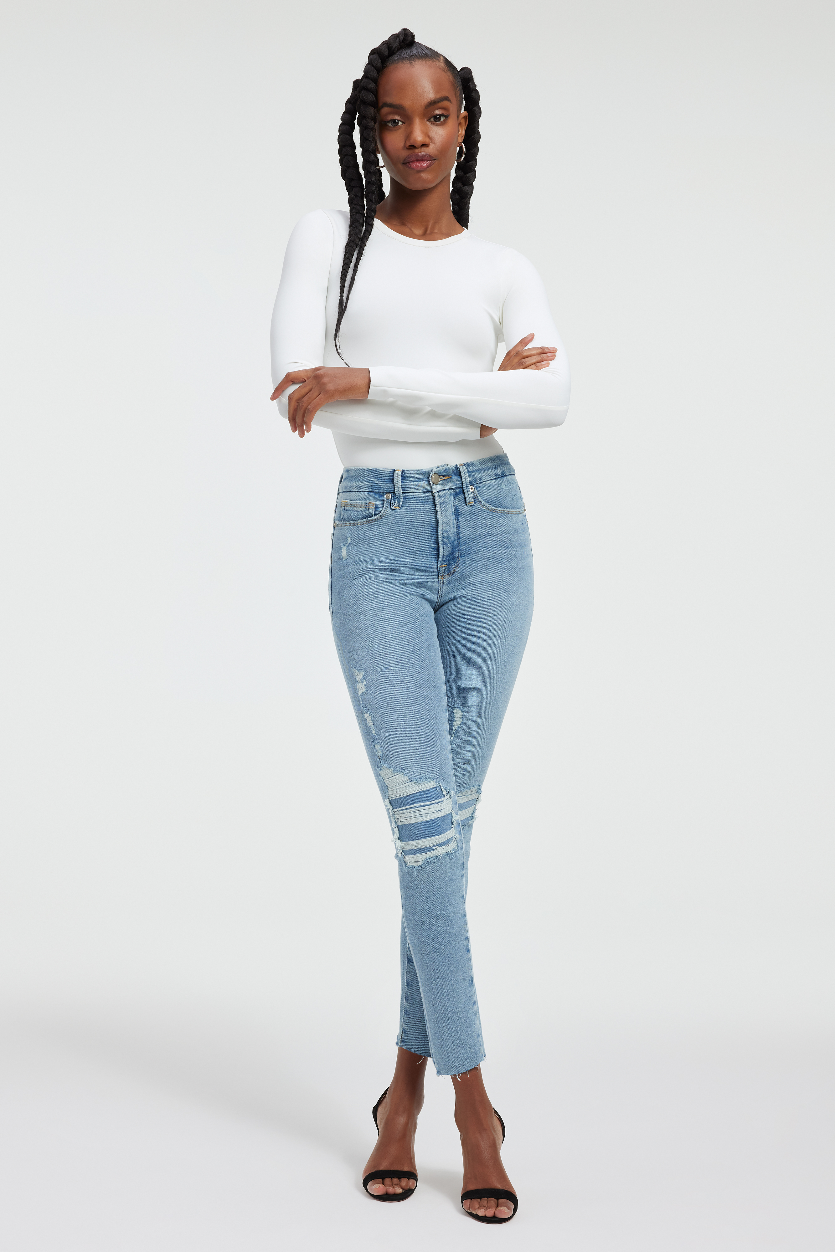 Styled with GOOD LEGS SKINNY CROPPED JEANS | INDIGO379