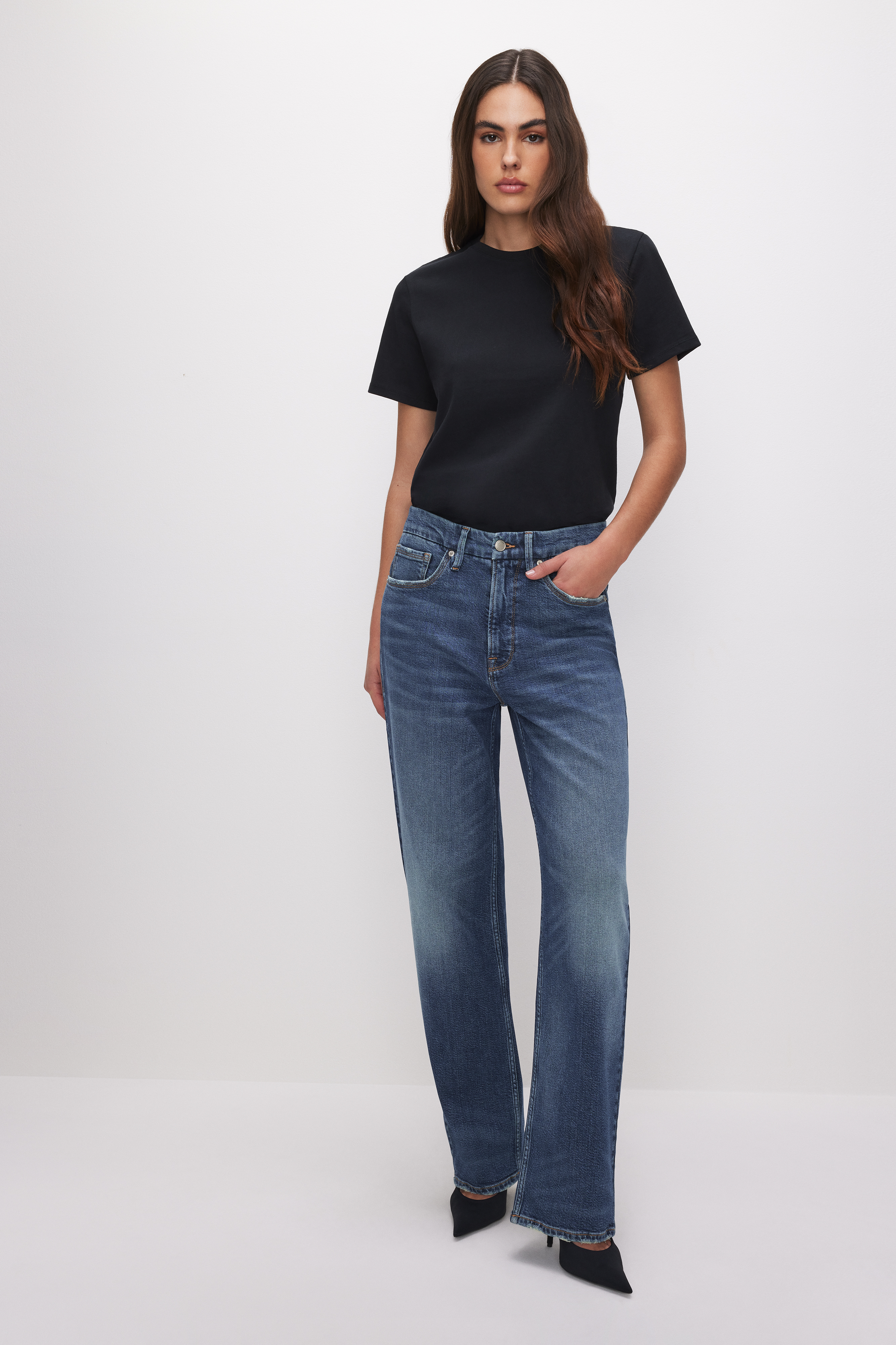 COTTON CLASSIC TEE | BLACK001 - GOOD AMERICAN