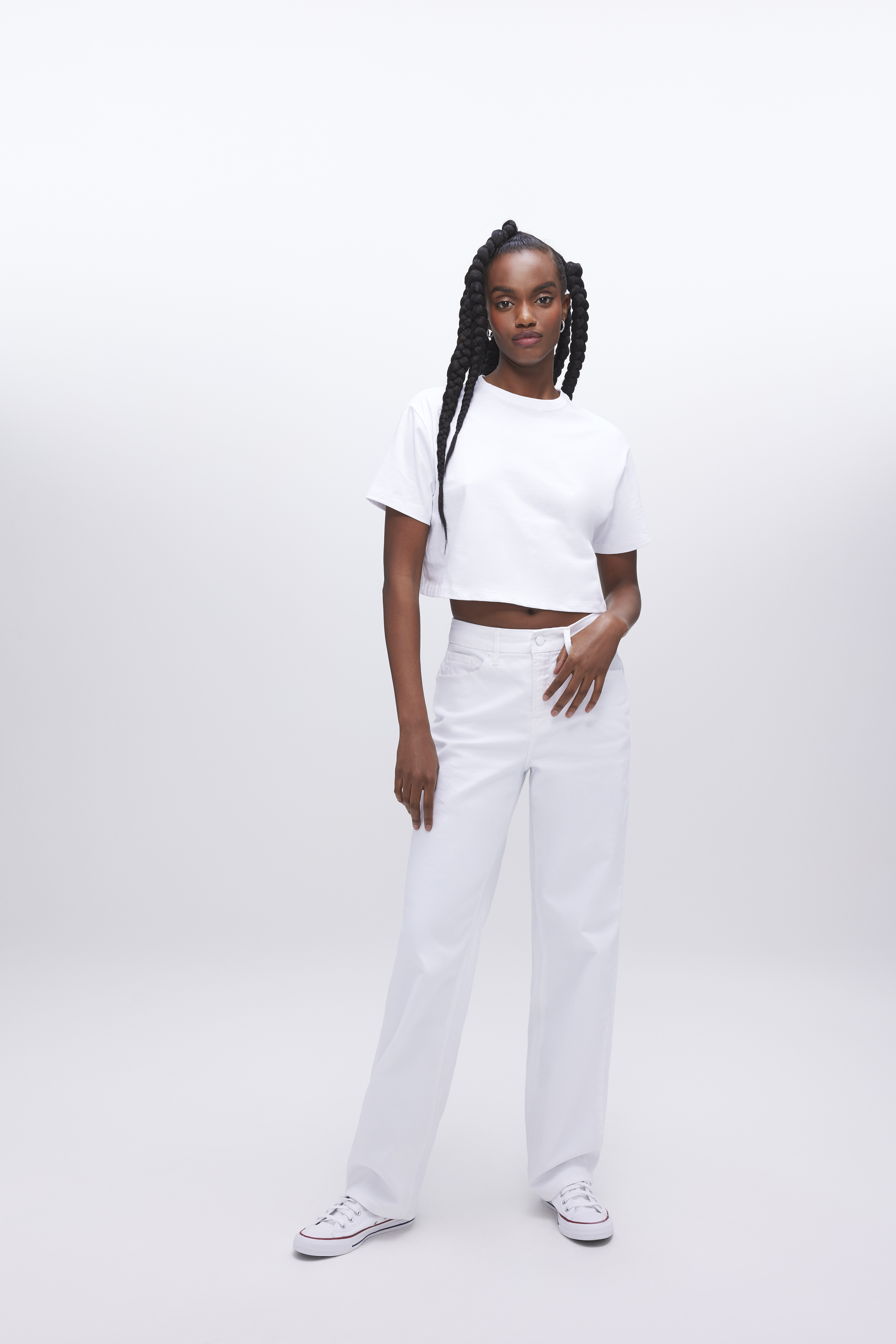 Styled with GOOD '90s RELAXED JEANS | WHITE001