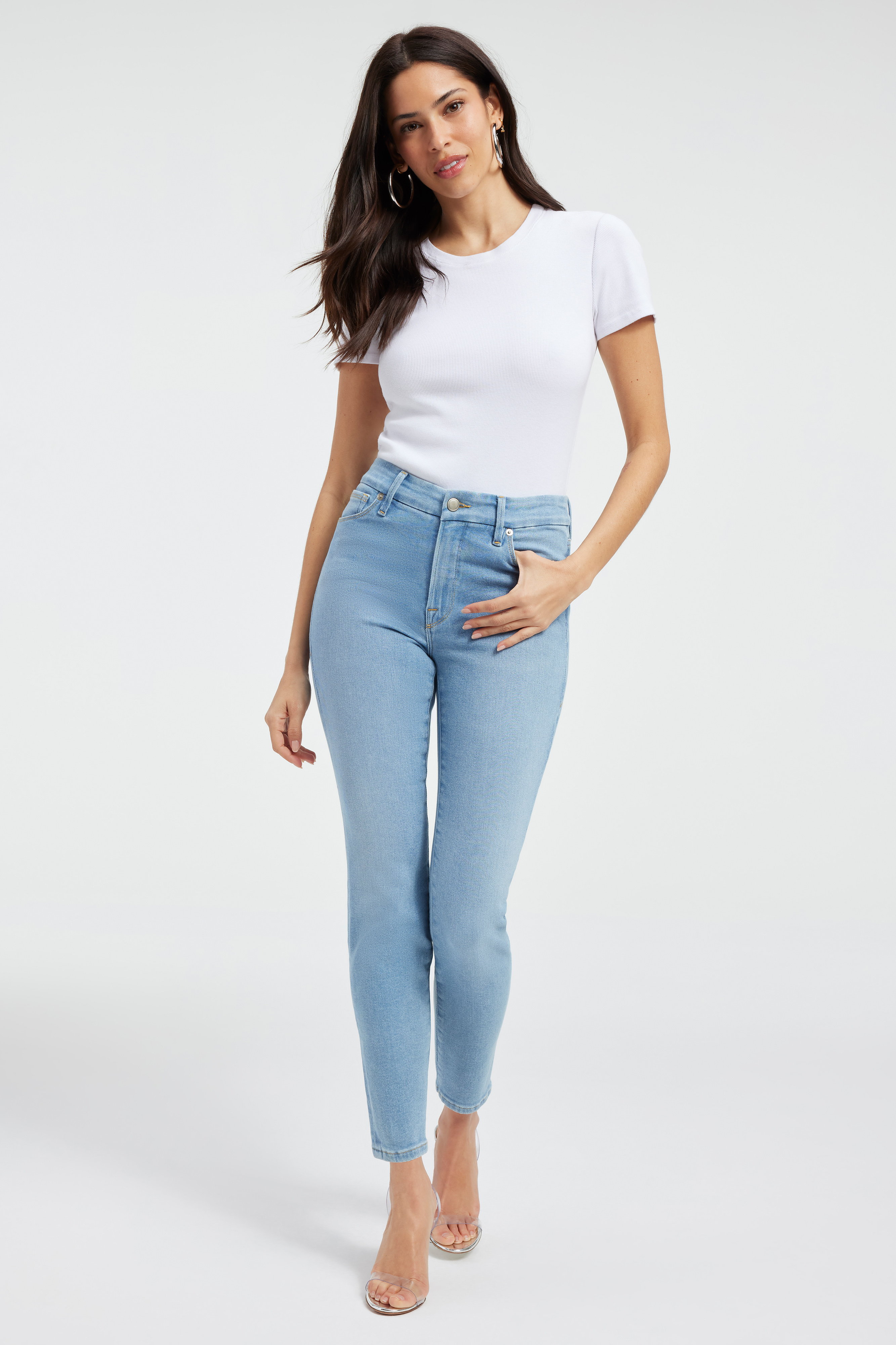 Styled with GOOD LEGS SKINNY JEANS | INDIGO386