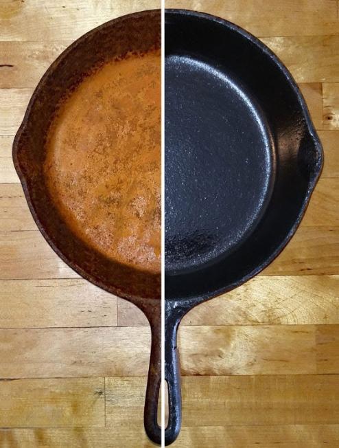 Seasoned Cast Iron Cleaning & Care