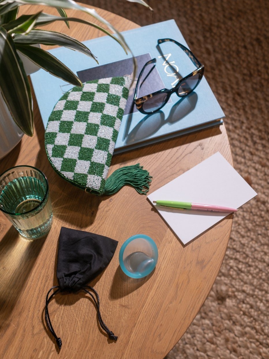 A soft fit disc and other items with a small bag