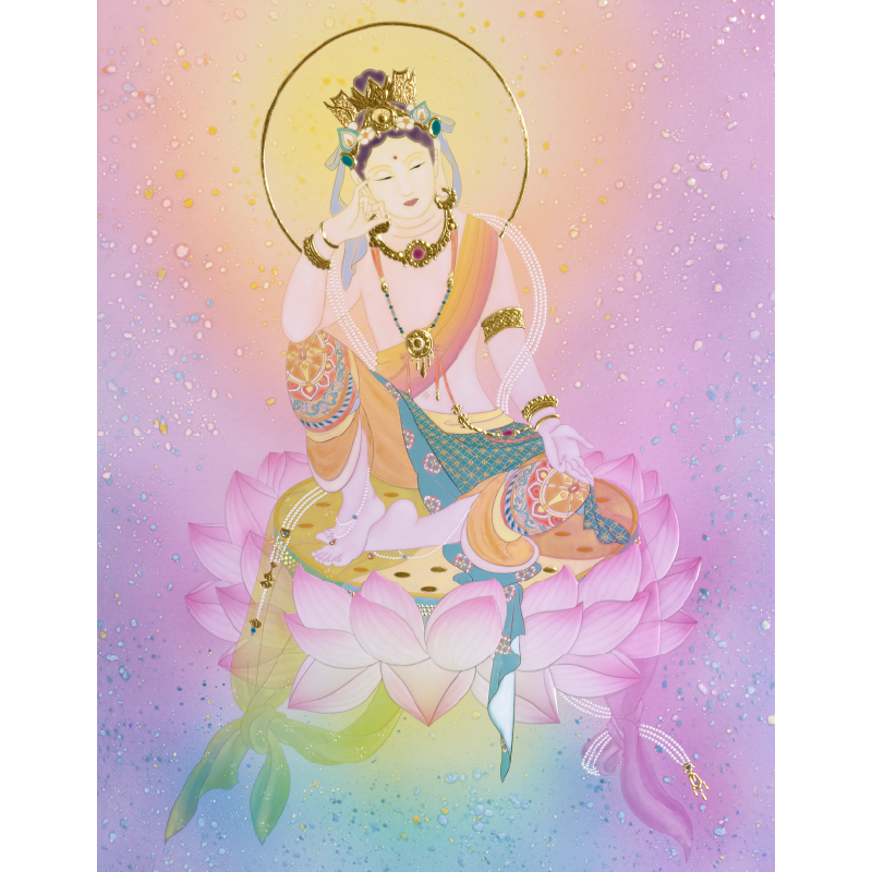 【ラッピング不可】 複製画・デジタルシルクスクリーン「弥勒菩薩」 – 草場一壽工房 絵画