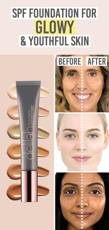 Delilah Time Frame Future Resist SPF Foundation - Beauty and the Boutique - SPF foundation for glowy and youthful skin