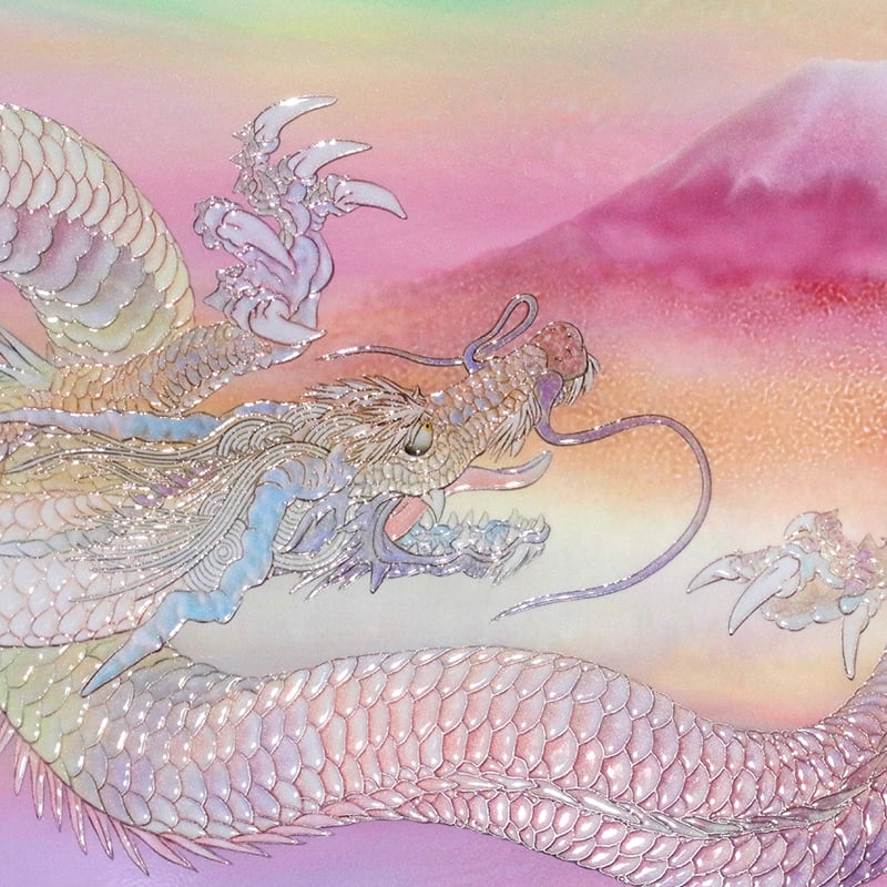 エンボスリトグラフ_富士越えの龍_詳細
