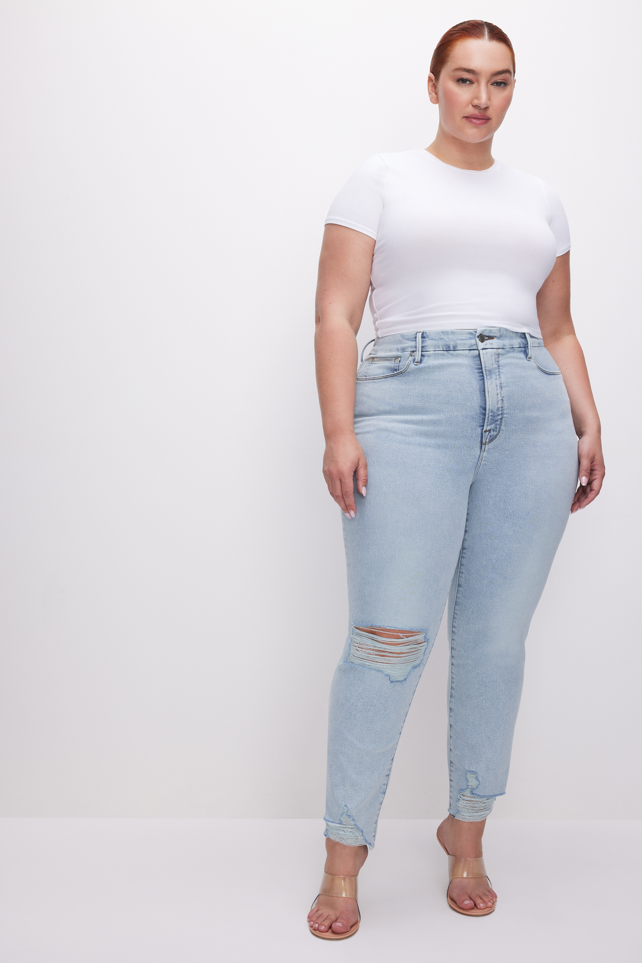 Styled with GOOD CLASSIC SLIM STRAIGHT JEANS | BLUE539