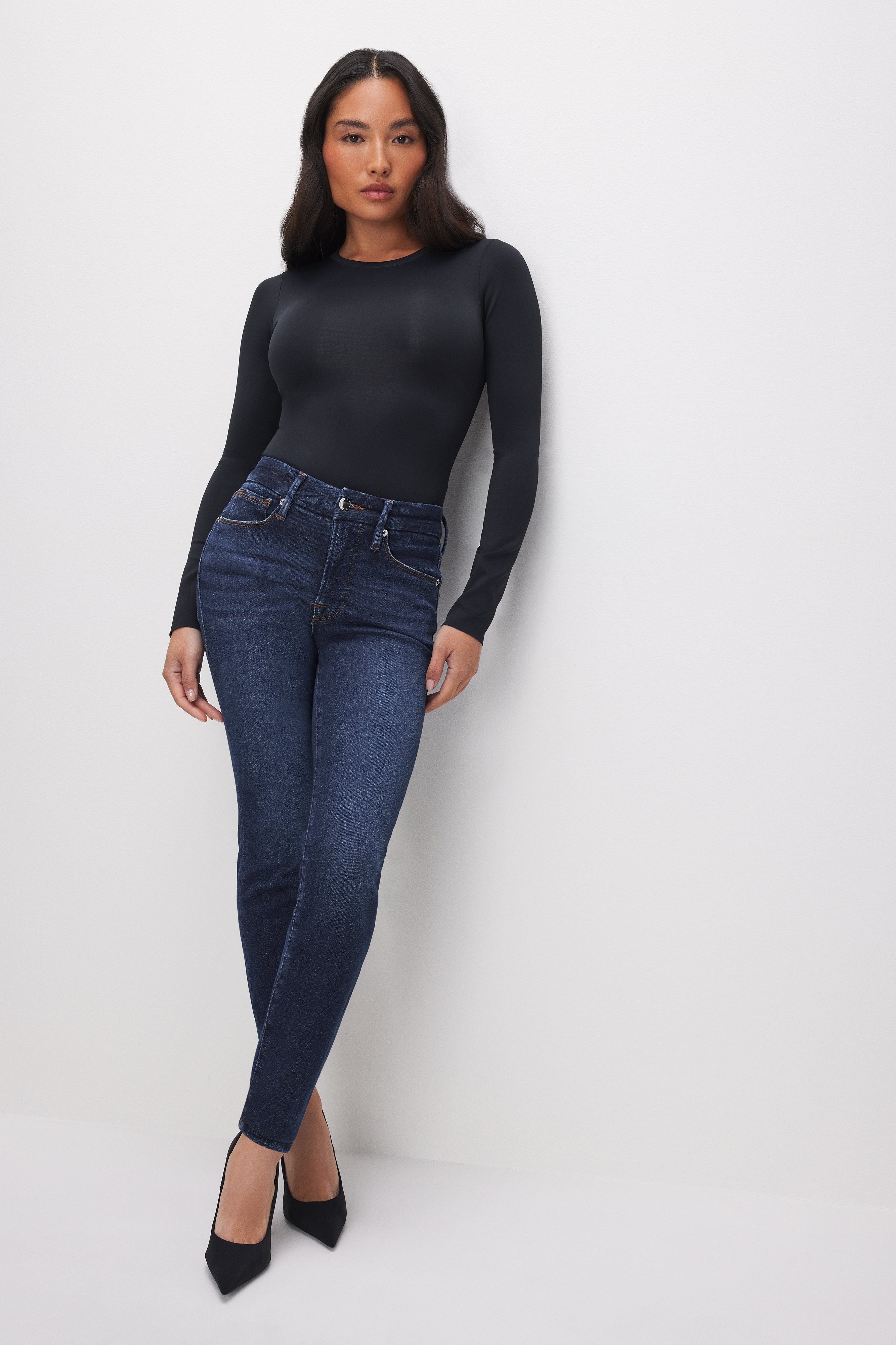 Styled with GOOD PETITE SKINNY JEANS | BLUE866
