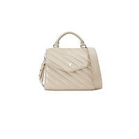 SAC XS JOÉ - CUIR BEIGE MATELASSÉ