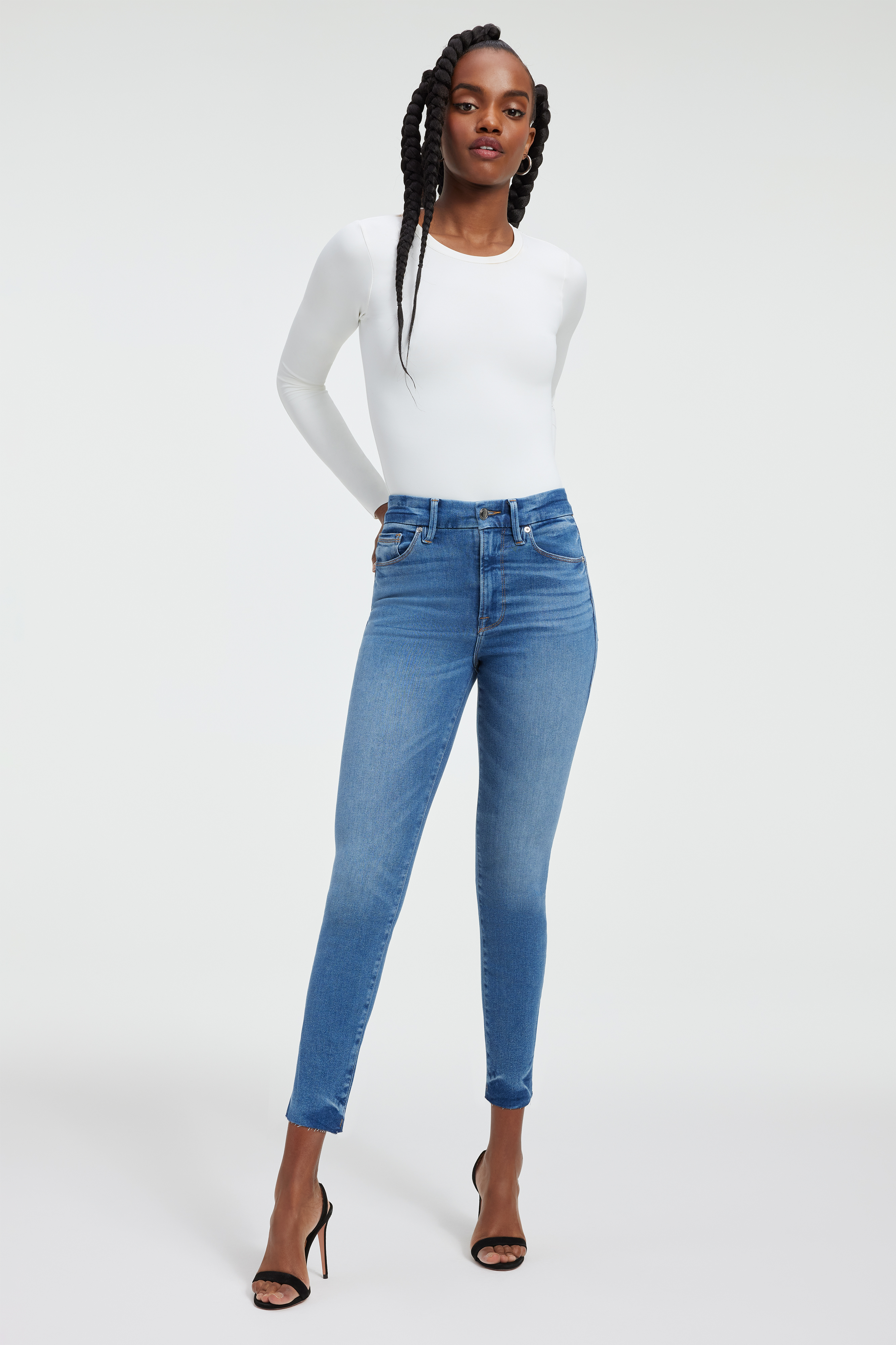 Styled with ALWAYS FITS GOOD LEGS SKINNY CROPPED JEANS | INDIGO384