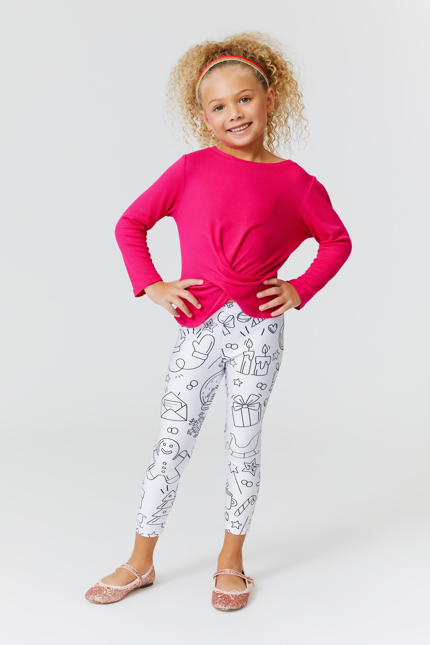 Girls Leggings in Christmas Coloring Book – Terez.com