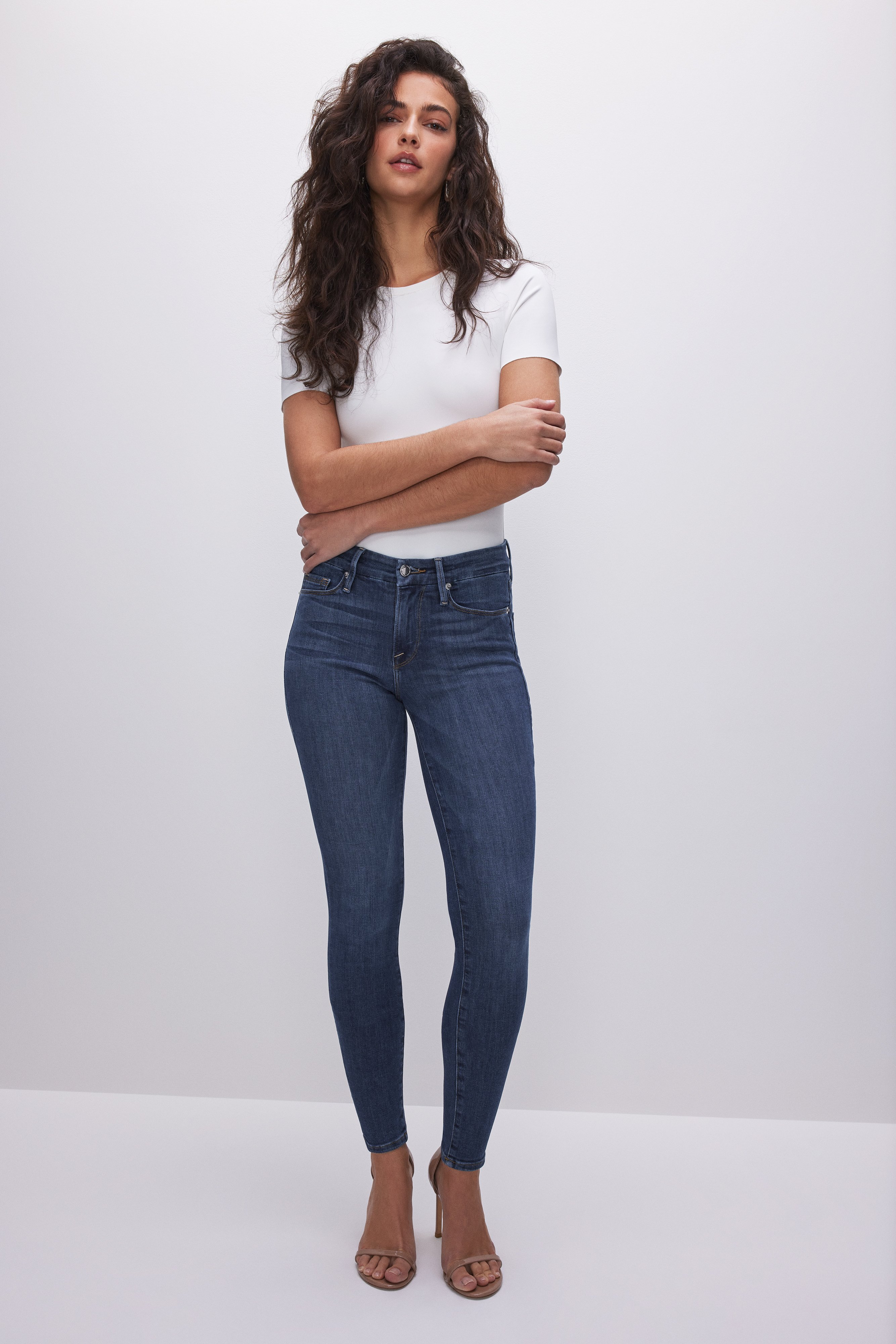 GOOD LEGS SKINNY JEANS BLUE004 GOOD AMERICAN