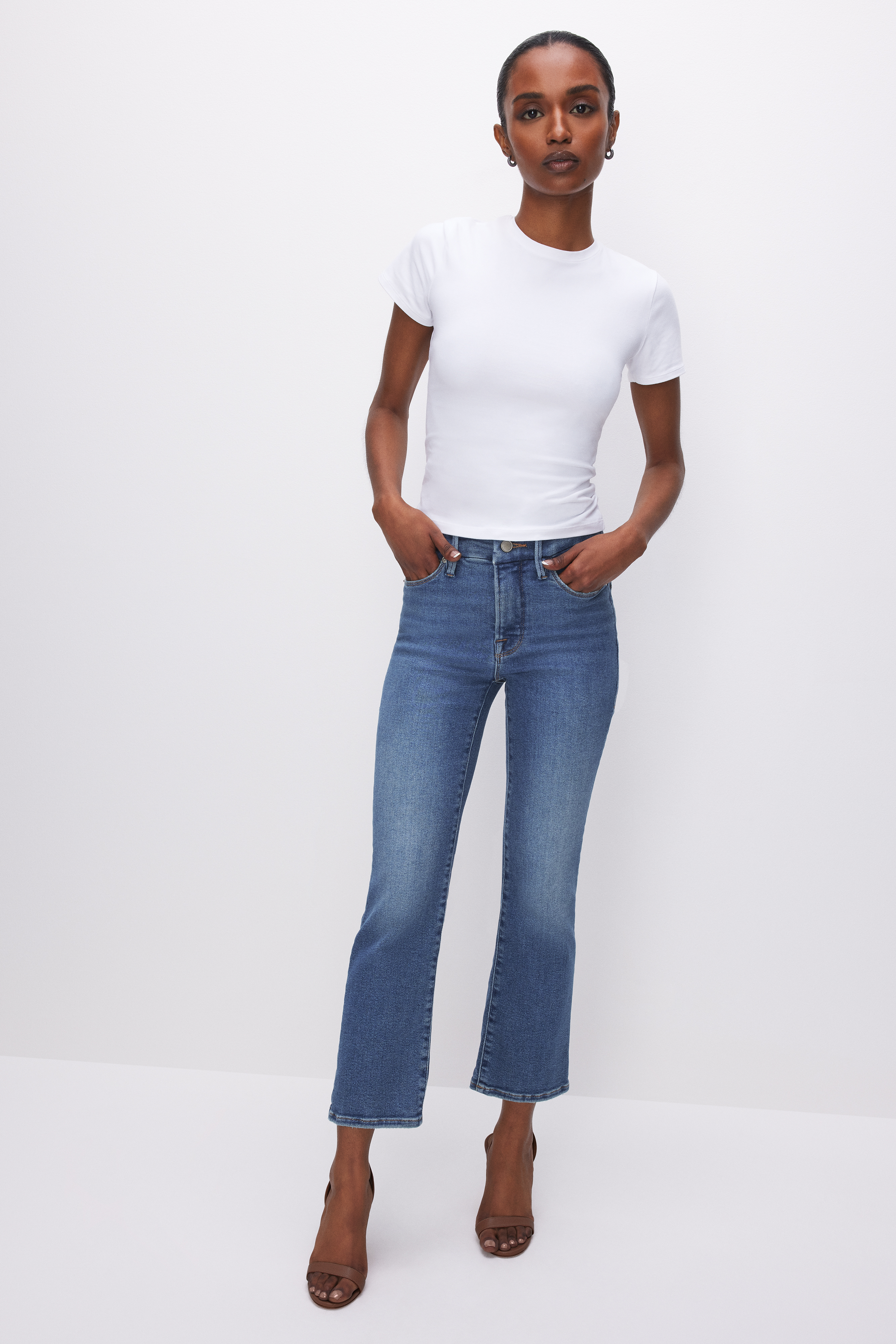 Styled with GOOD PETITE STRAIGHT JEANS | INDIGO392