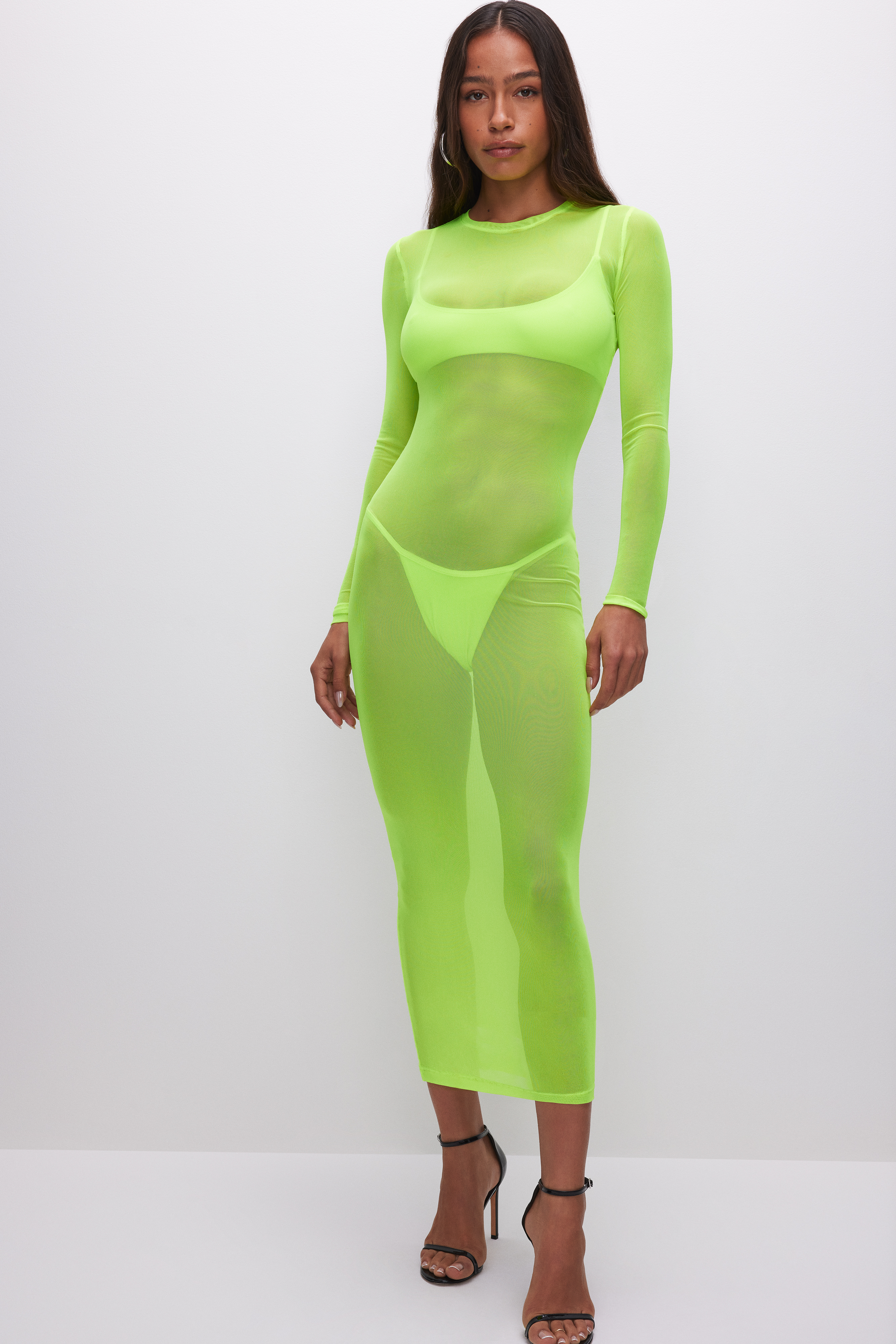 Styled with MESH MAXI DRESS | ELECTRIC LIME002