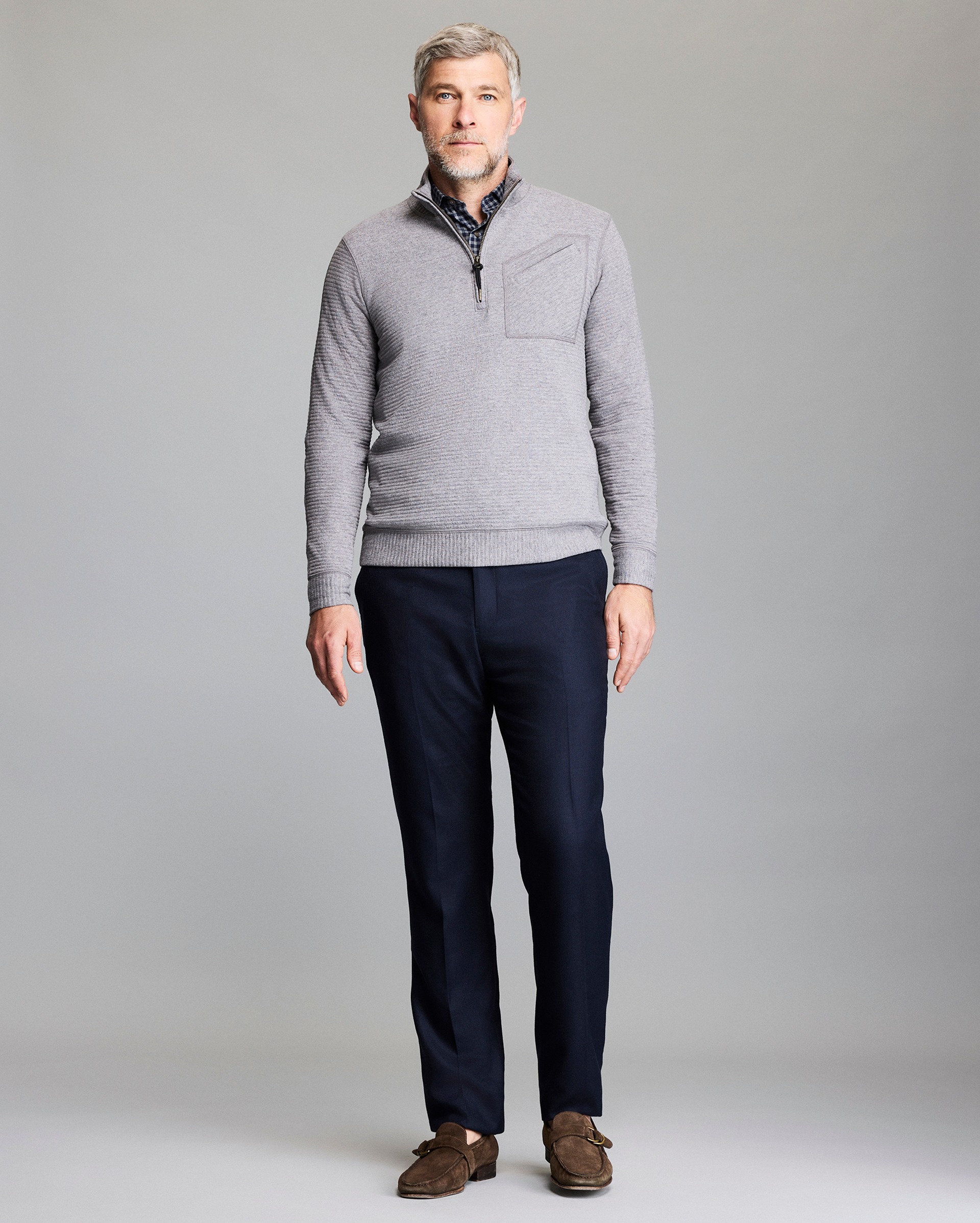 【BAON】Rondry Quilted Crop Padded Jumper Quilted Half Zip | Lightweight Cotton Blend with Smart