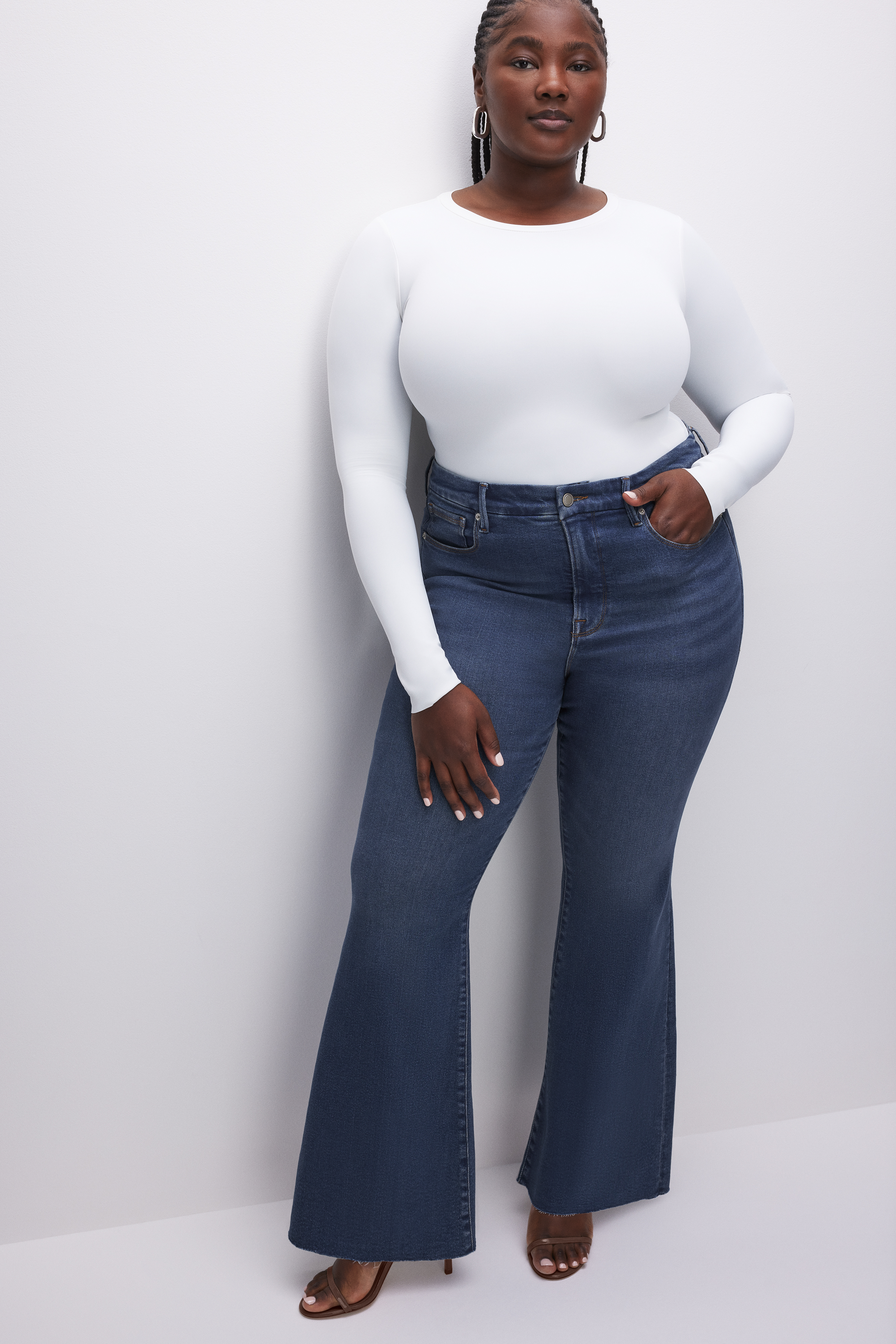 Styled with GOOD LEGS FLARE JEANS | INDIGO484