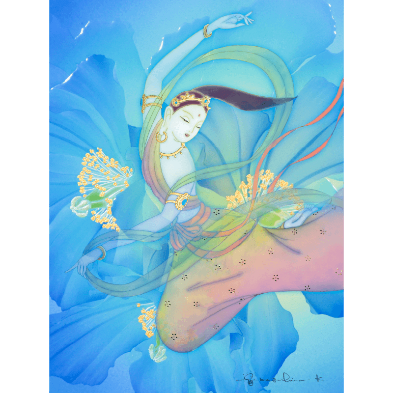 観音力ジクレ「ブルーポピー」 – 草場一壽工房 Museum Shop