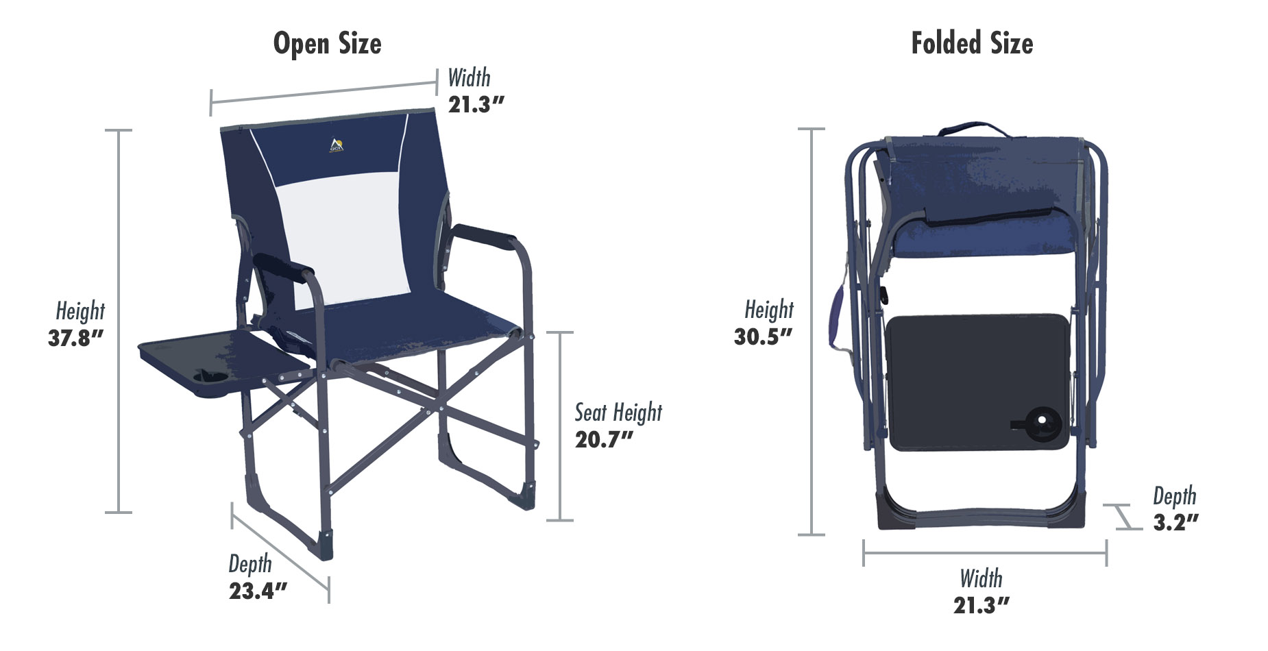 gci outdoor slim fold director's chair