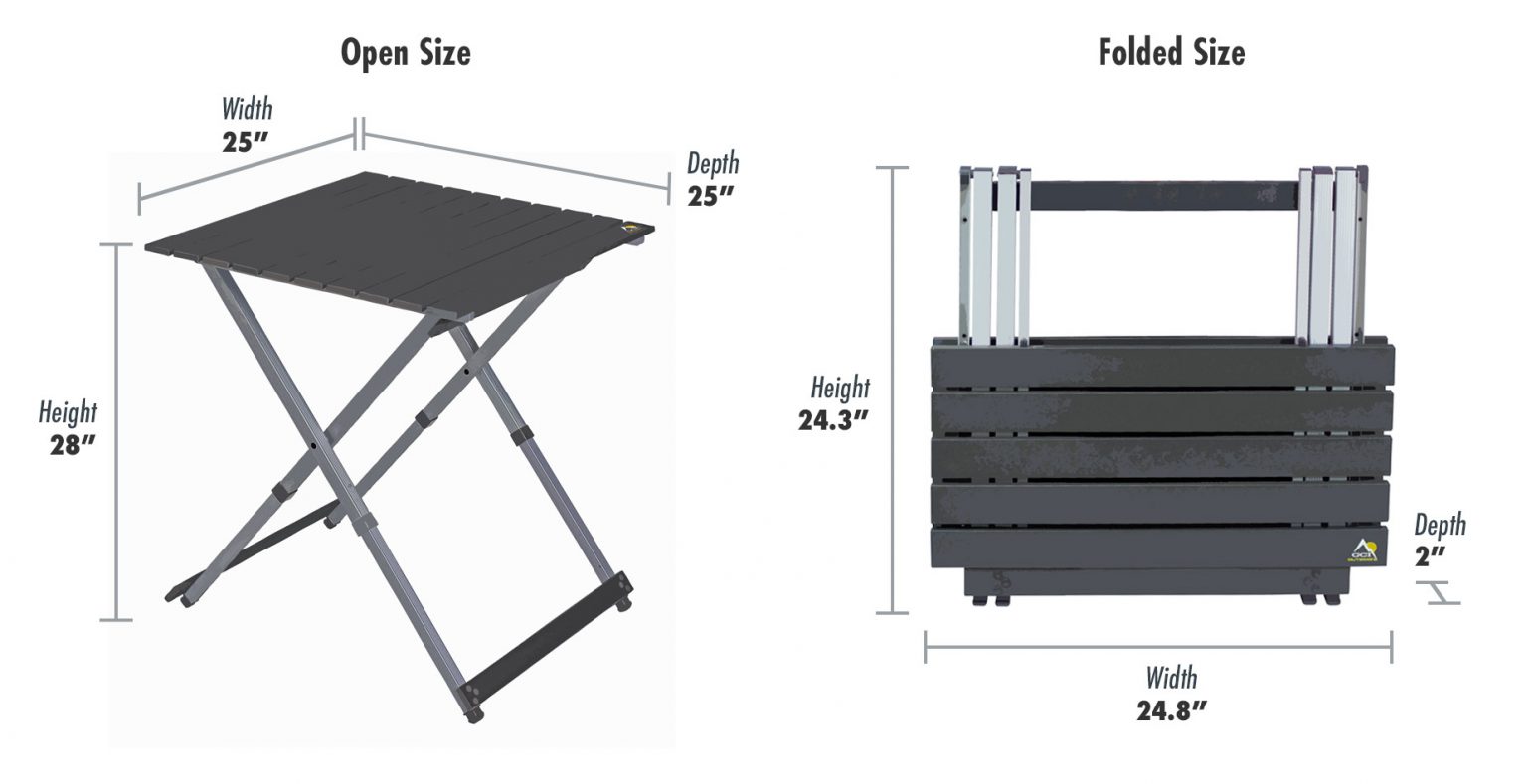 gci outdoor compact camp table 25