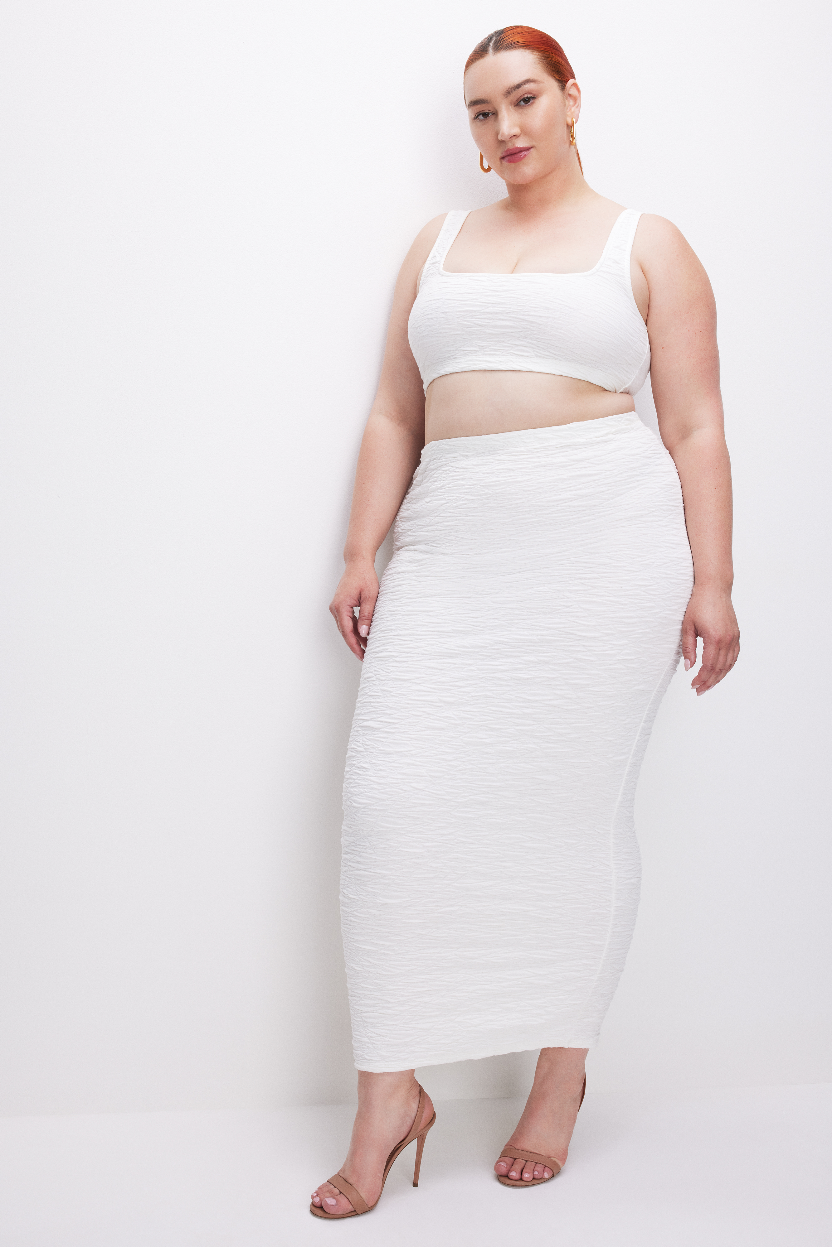 Styled with SCRUNCHIE MAXI SKIRT | IVORY001