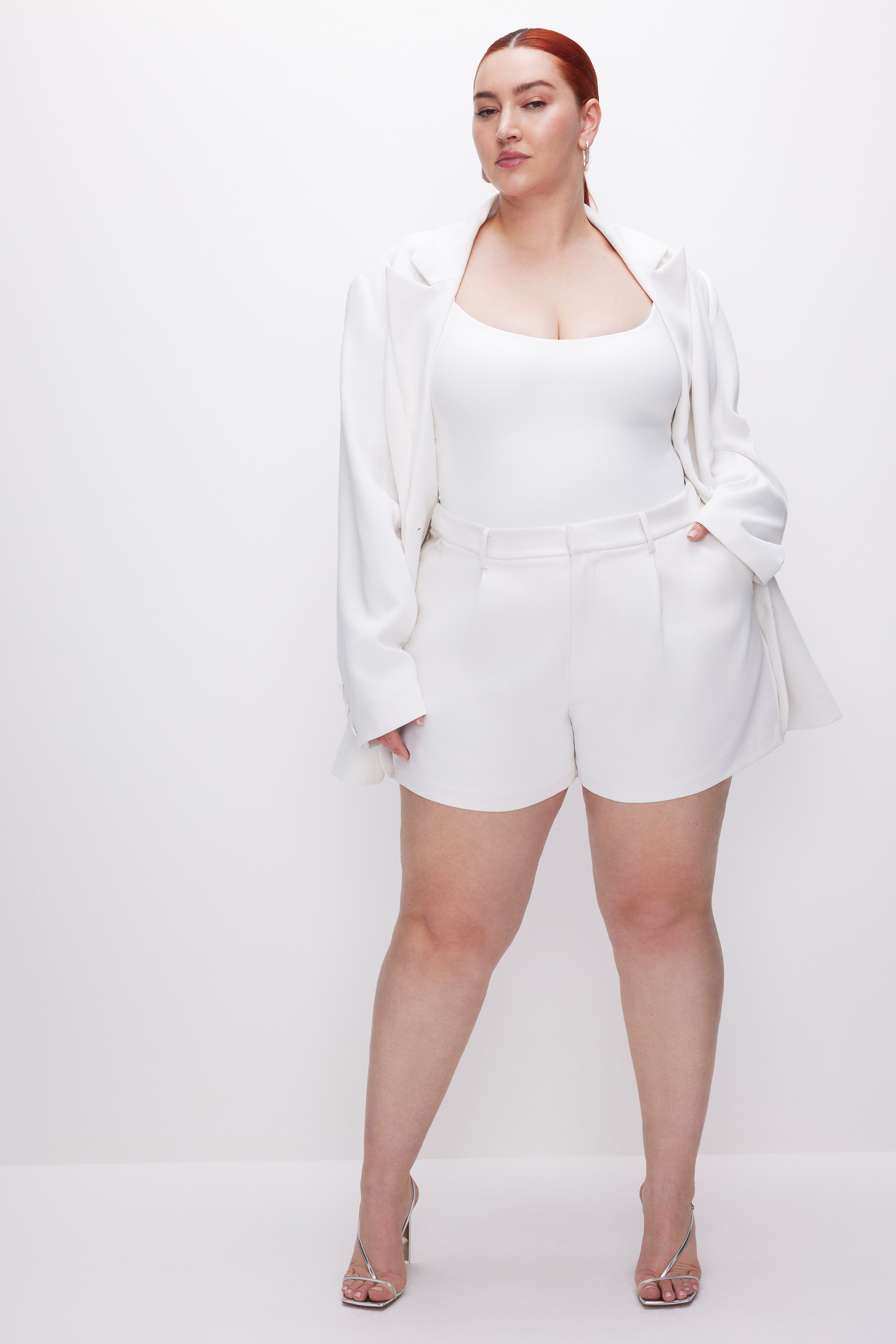 Styled with TROUSER SHORTS | IVORY001
