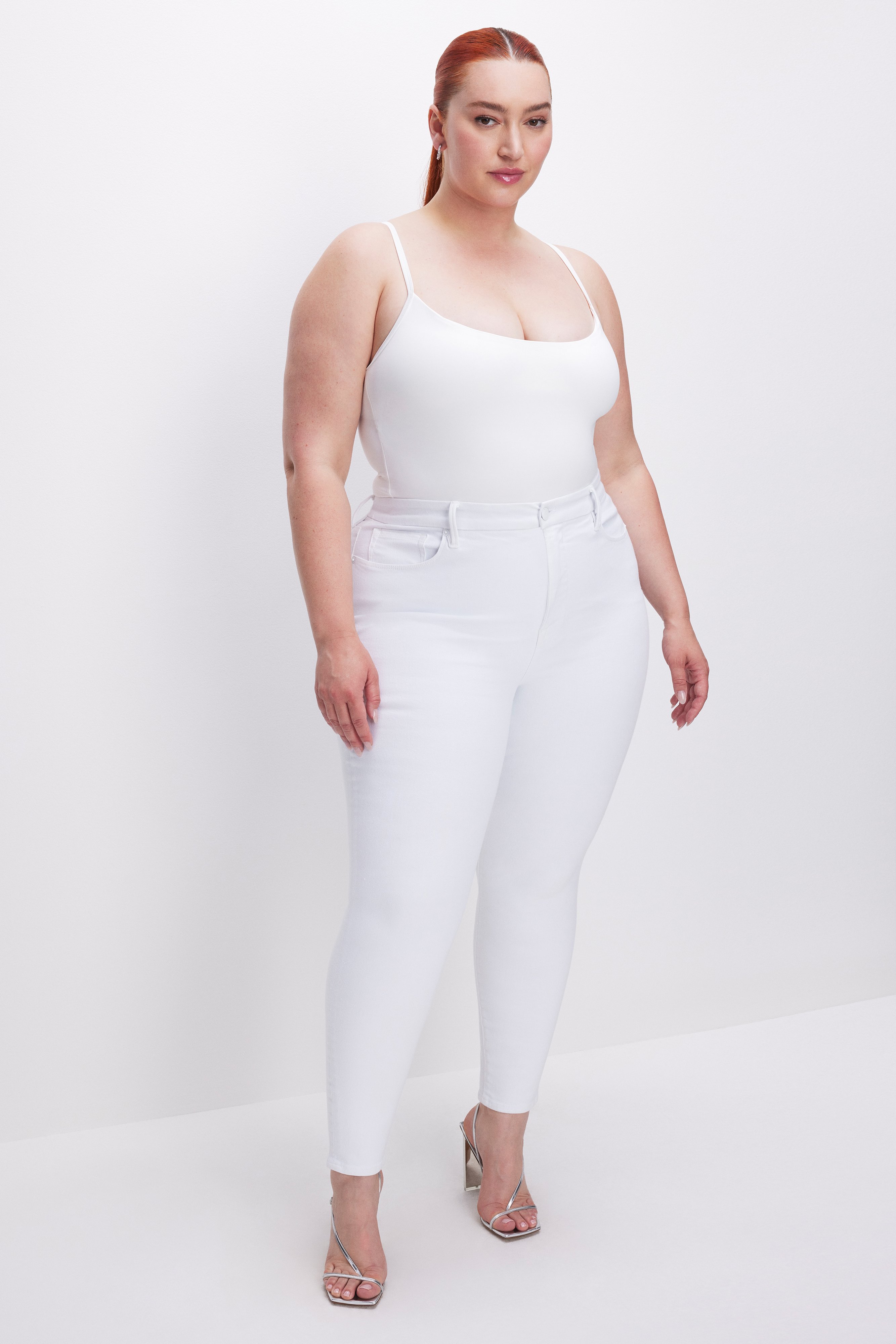 Styled with GOOD LEGS SKINNY LIGHT COMPRESSION JEANS | WHITE001