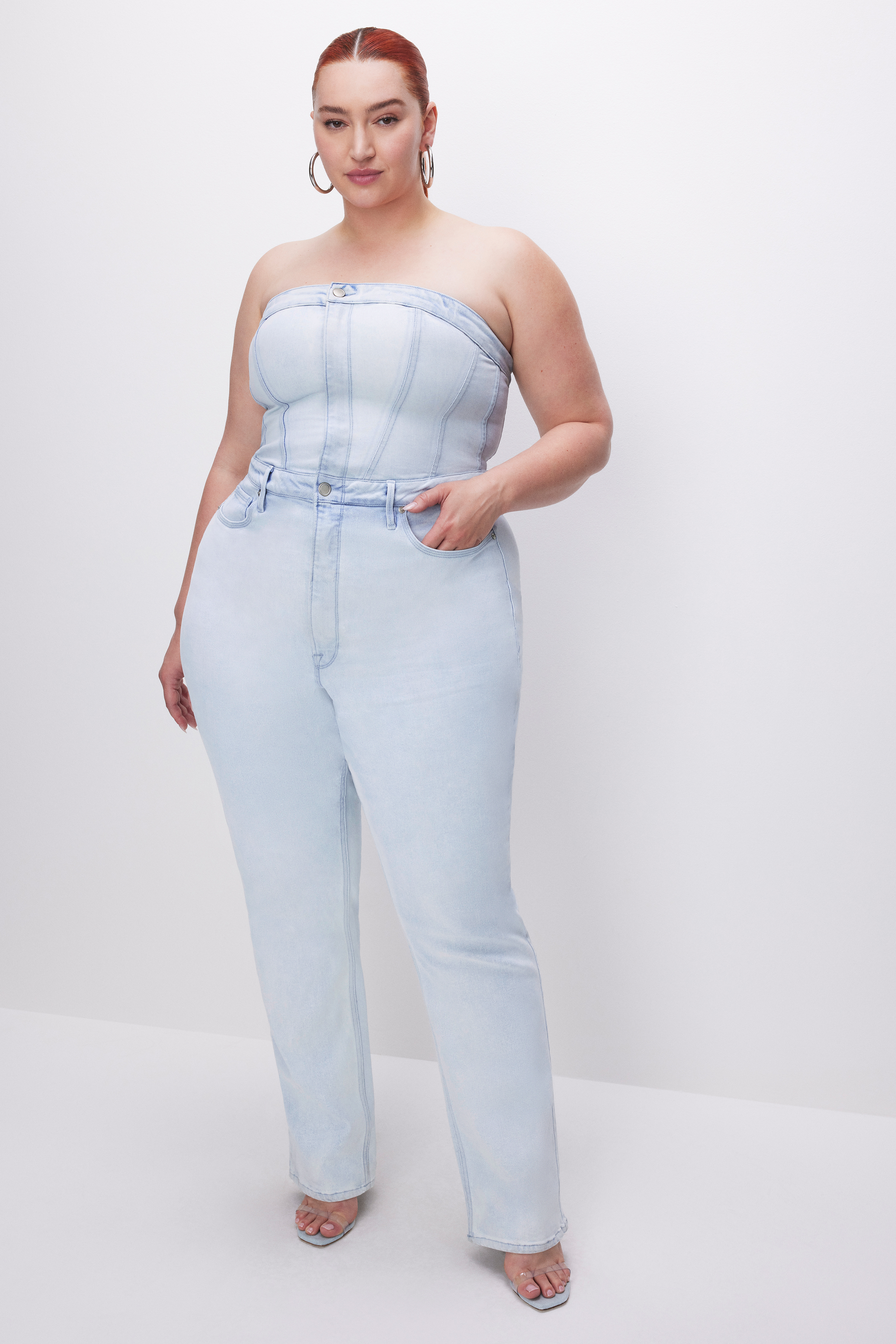 Styled with FIT FOR SUCCESS LIGHT COMPRESSION STRAPLESS JUMPSUIT | INDIGO453