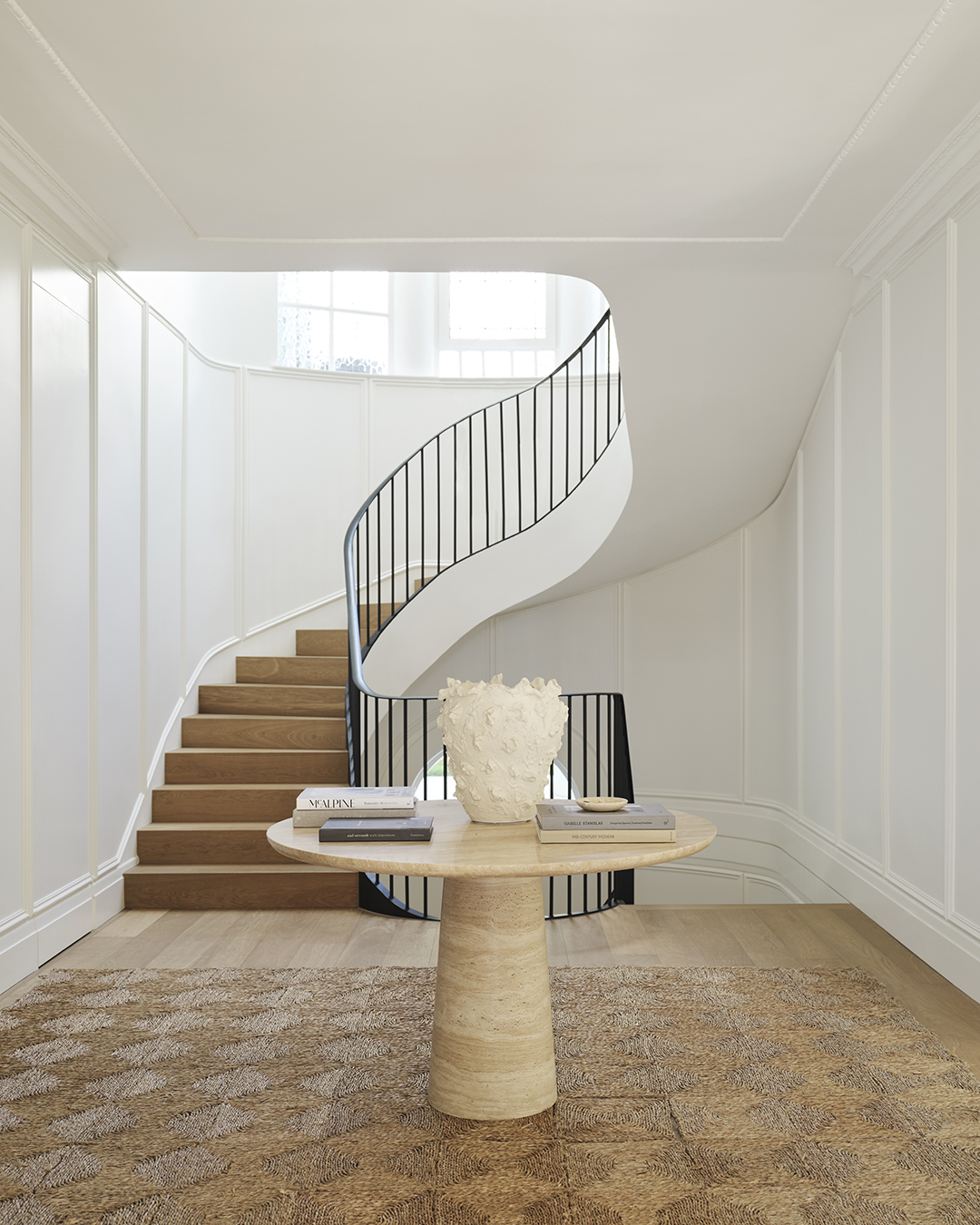 Travertine Kora Round Dining Table