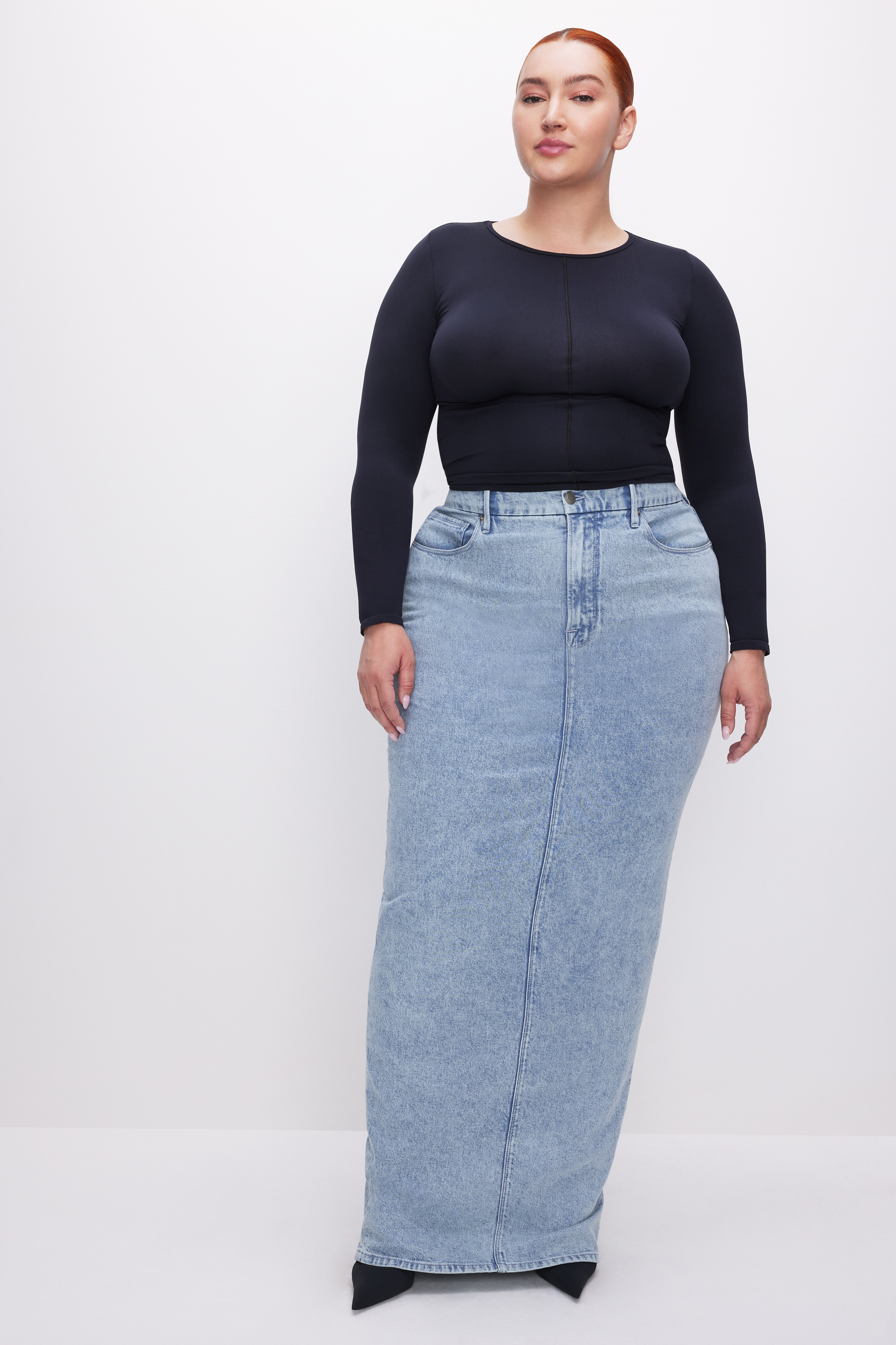 Styled with SO SOFT SCULPTED LONG SLEEVE TEE | BLACK001