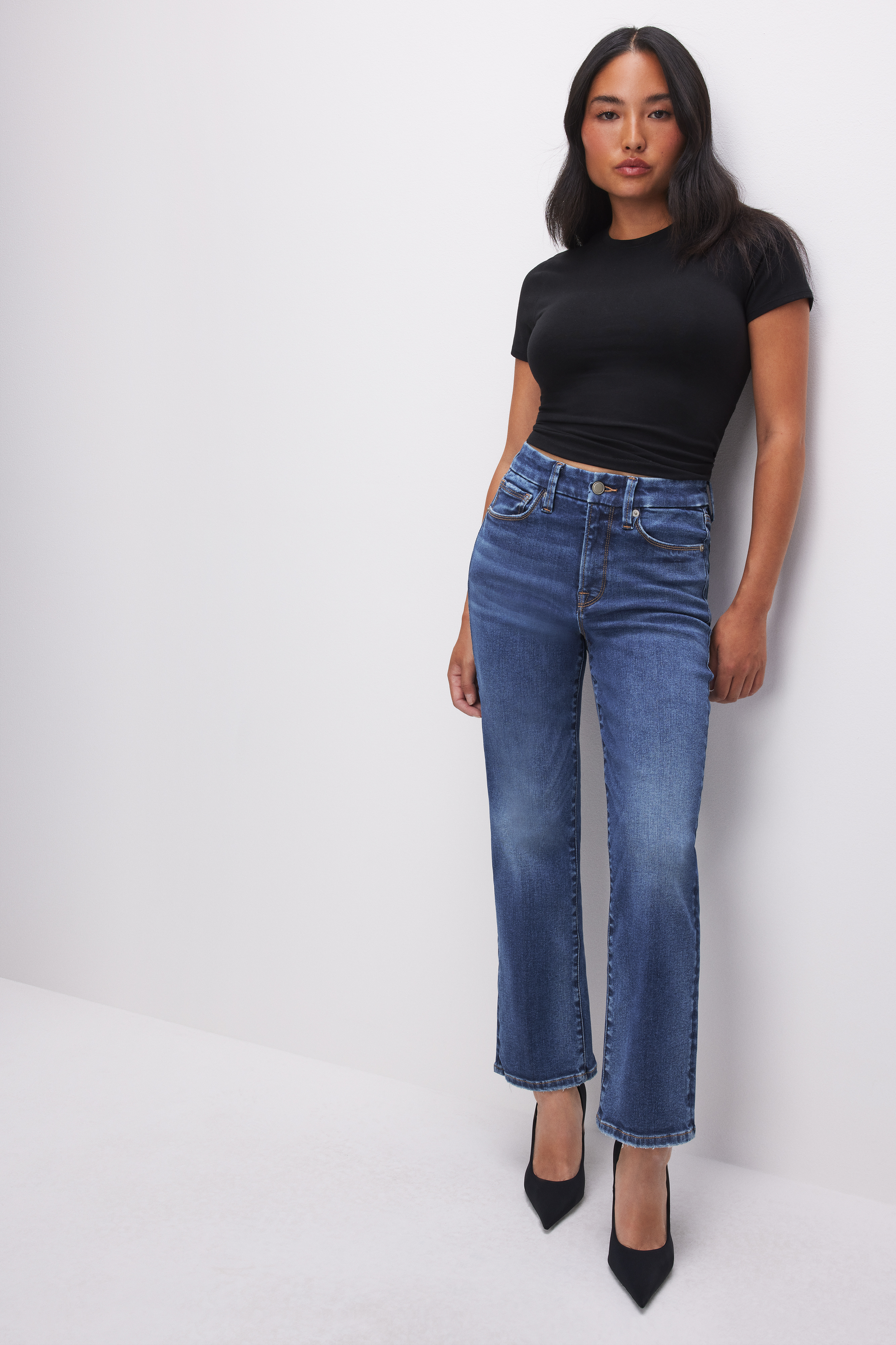 Styled with ALWAYS FITS GOOD PETITE STRAIGHT JEANS | INDIGO520