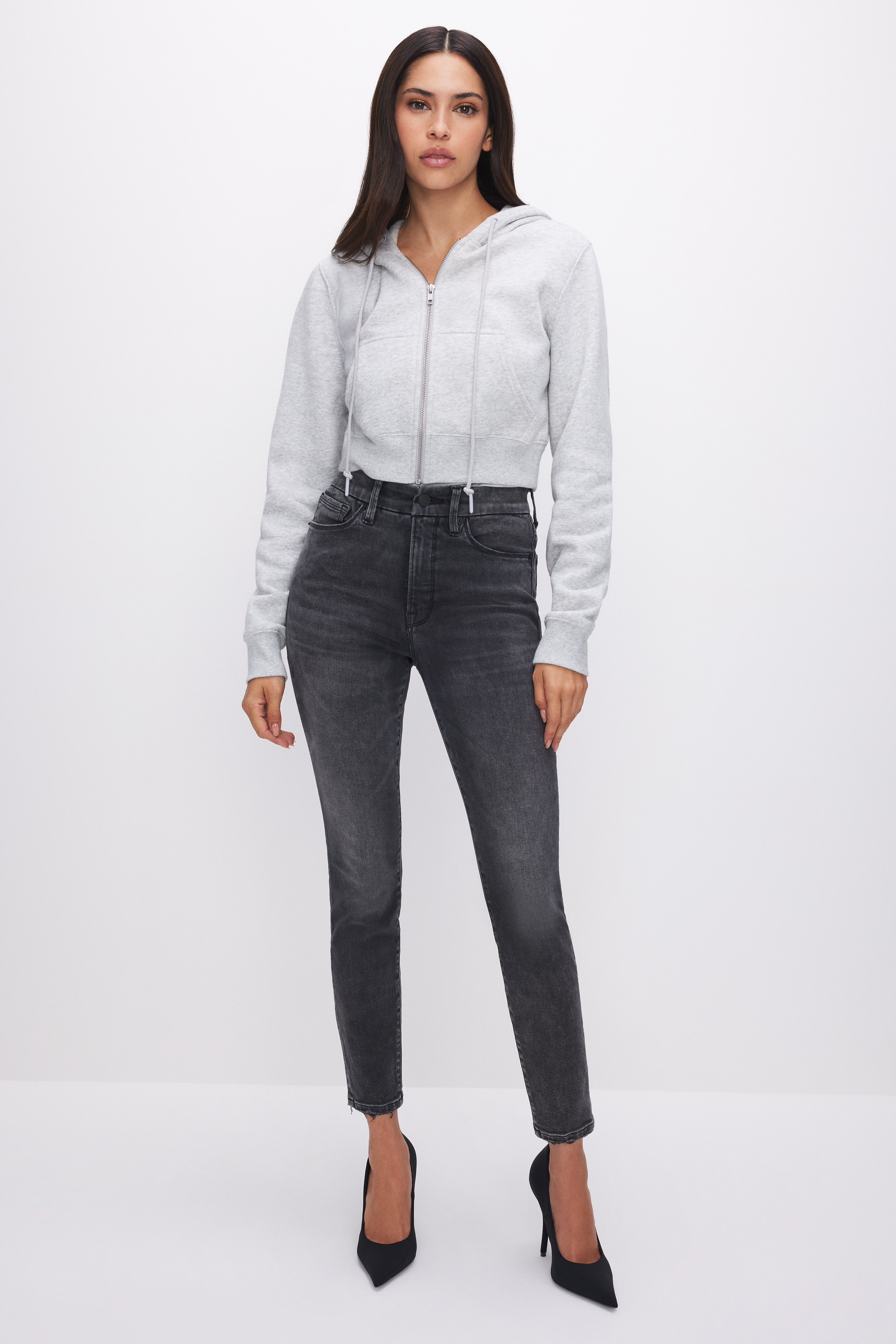 Styled with ALWAYS FITS GOOD LEGS SKINNY CROPPED JEANS | BLACK263