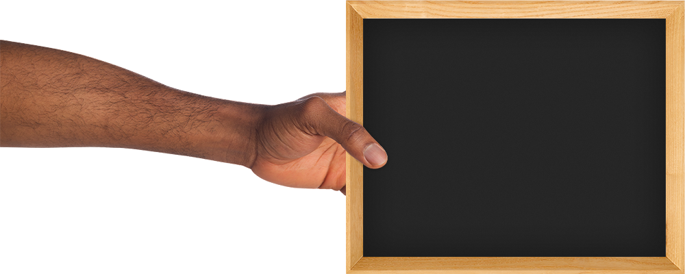 Hand holding picture frame of Earth