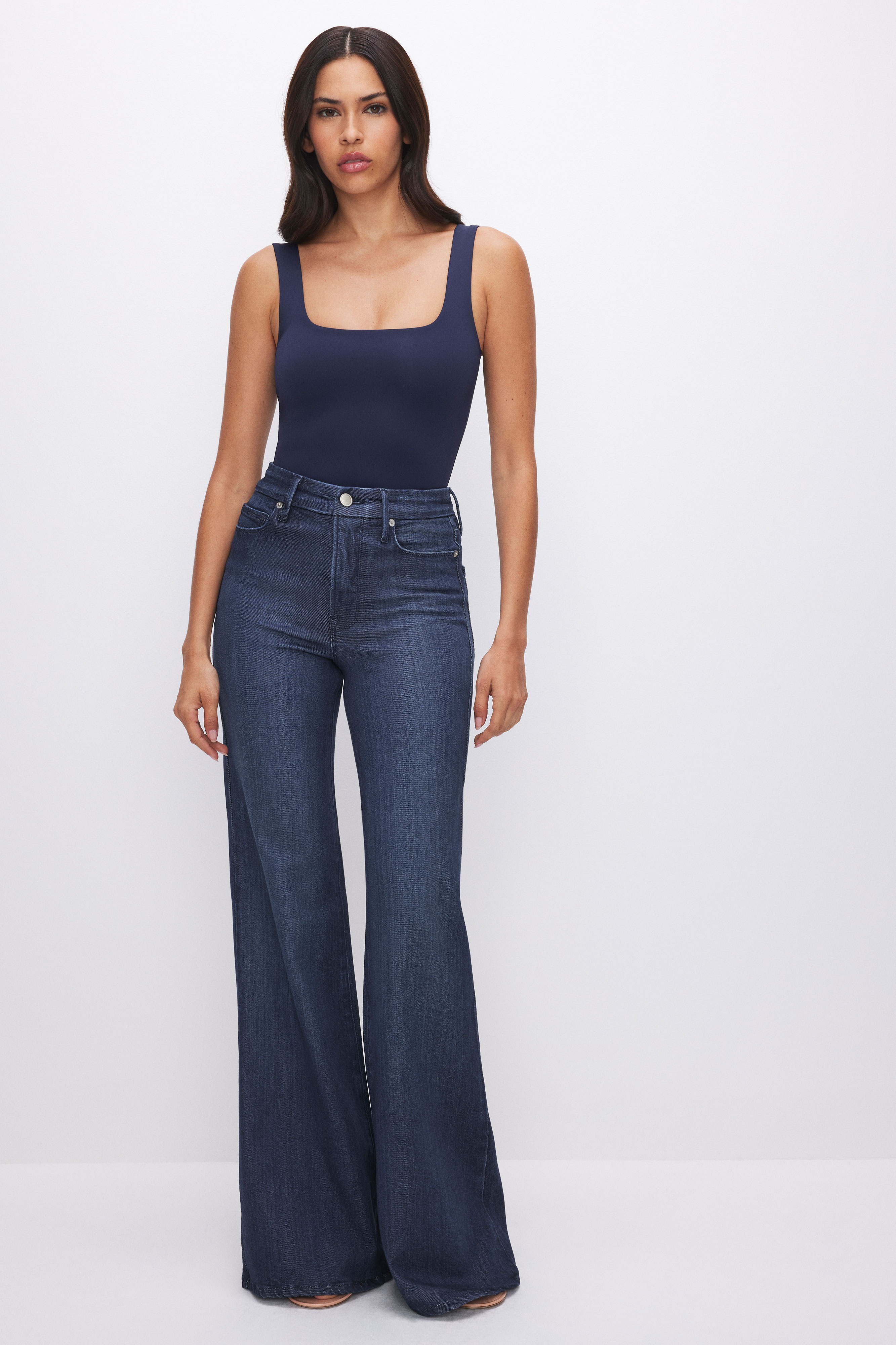 Styled with SCUBA MODERN TANK BODYSUIT | INK BLUE