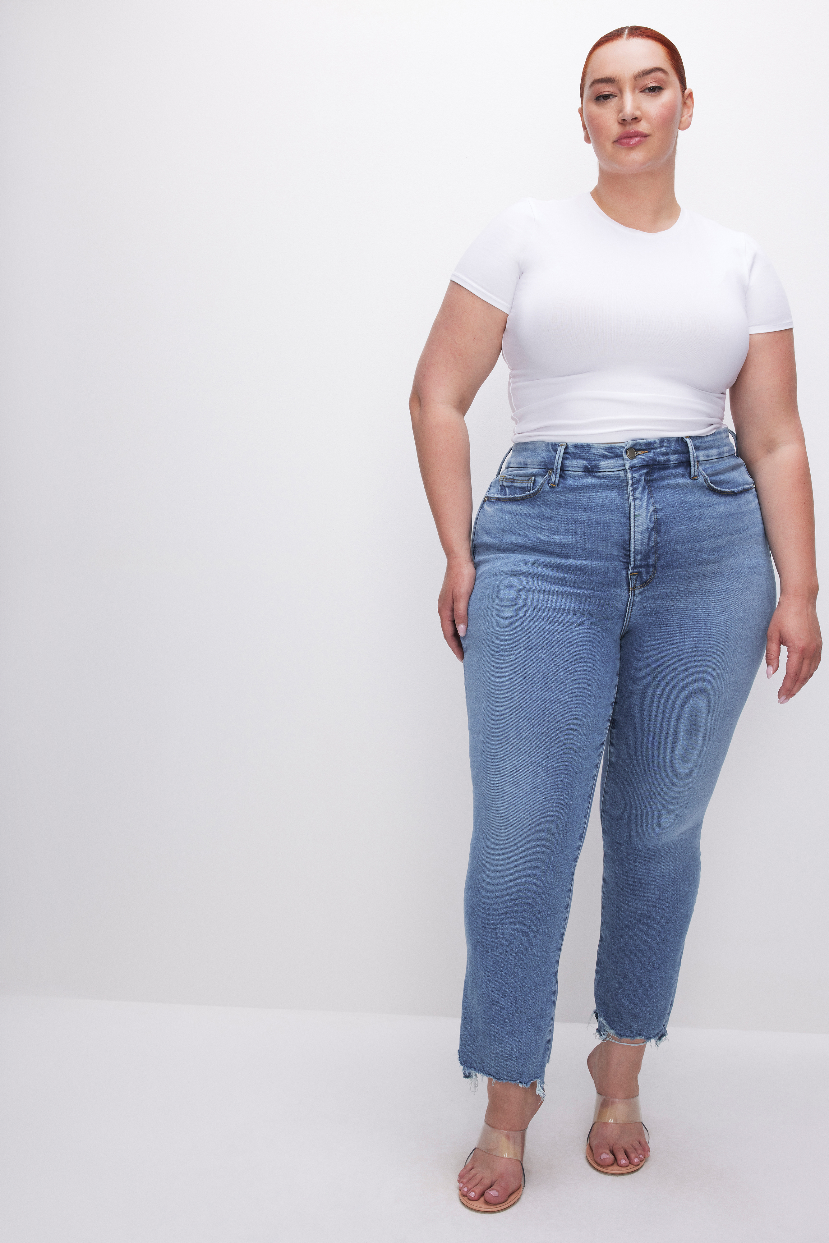 Styled with SOFT-TECH GOOD LEGS STRAIGHT JEANS | INDIGO514
