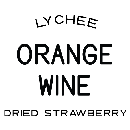 lychee, orange wine, dried strawberry
