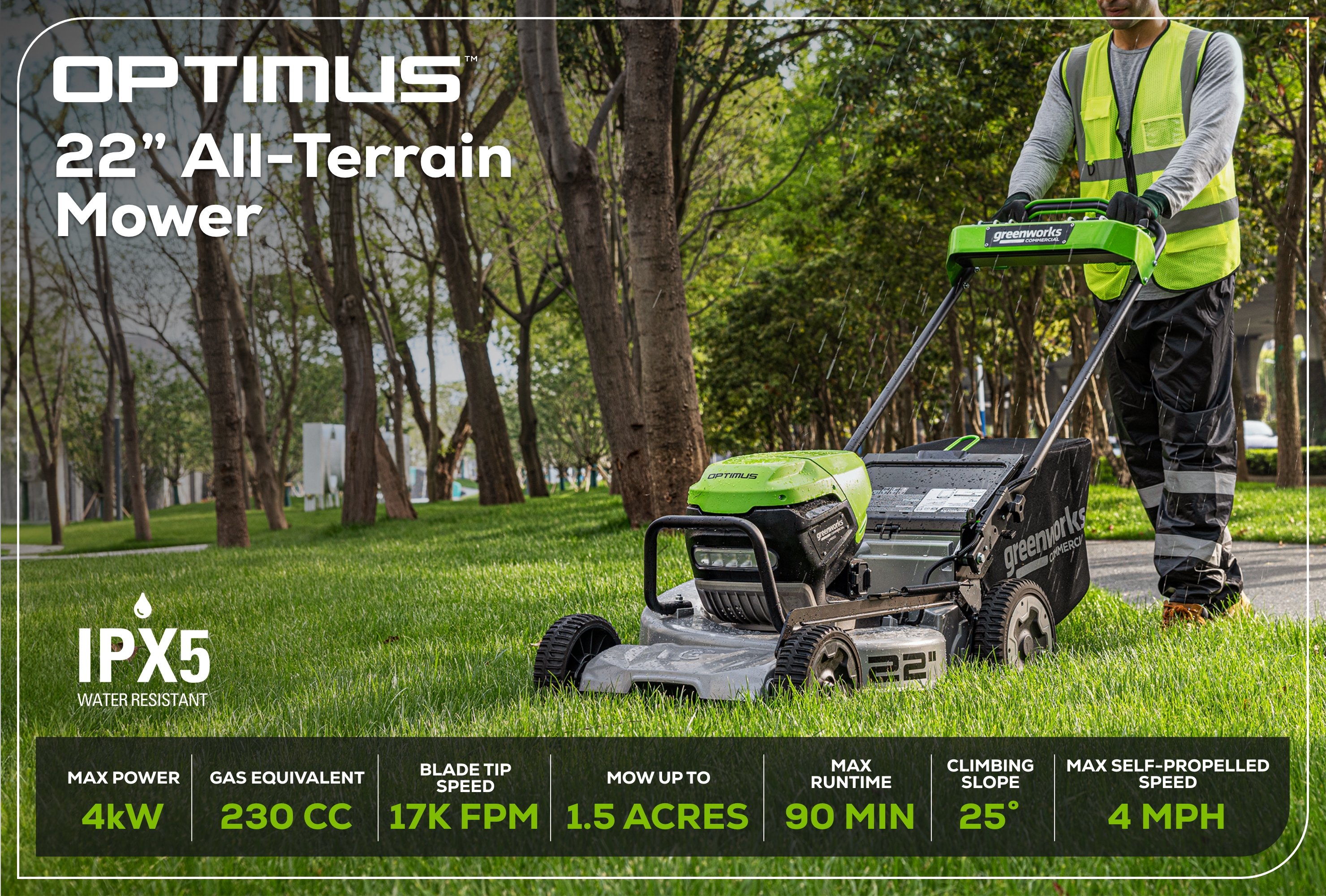 82V 22” SELF-PROPELLED MOWER | Greenworks Commercial