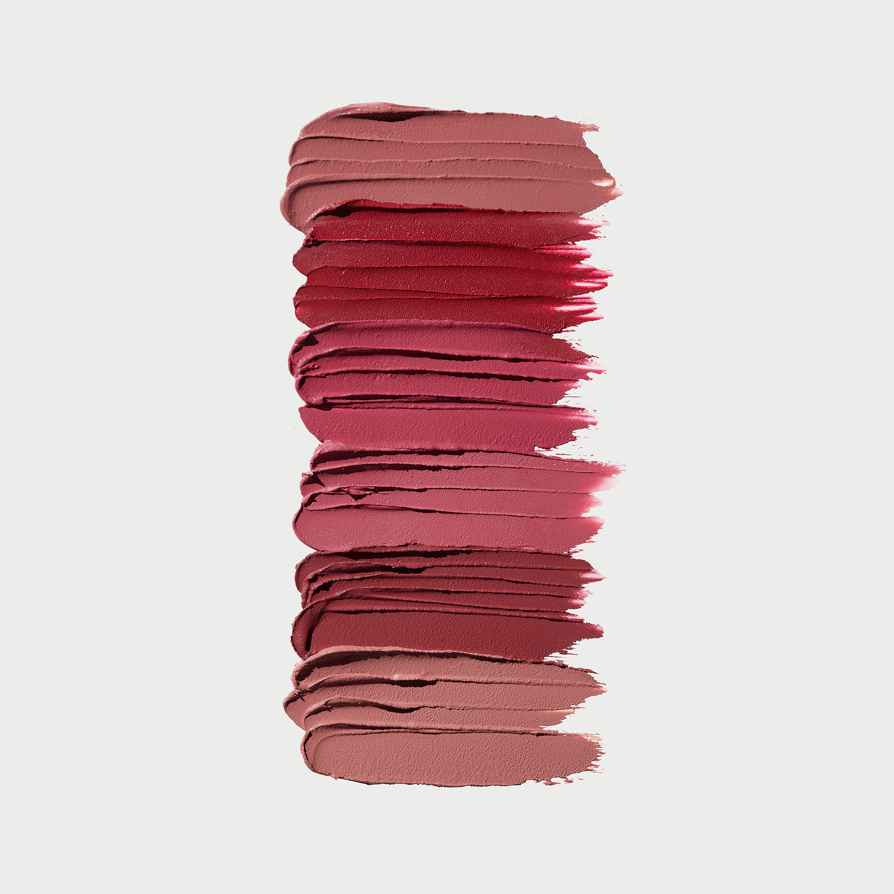 Product swatch showcasing the 6 shades of Lip Sculpt Amplifying Lip Color's smooth texture.