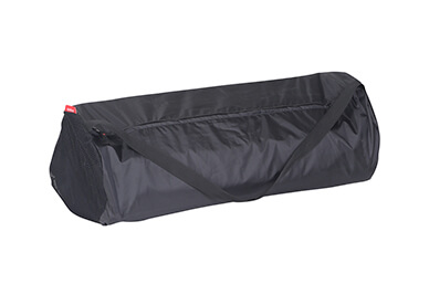 se range de manière compacte dans son propre sac de transport ressemblant à un tapis de yoga enroulé - parfait pour les coffres de voiture et les valises.