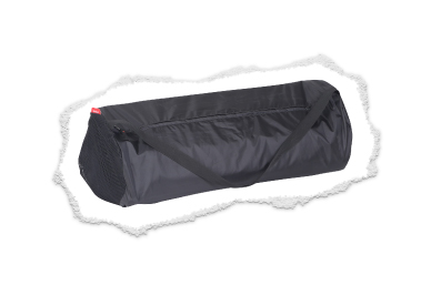 se range de manière compacte dans son propre sac de transport ressemblant à un tapis de yoga enroulé - parfait pour les coffres de voiture et les valises.