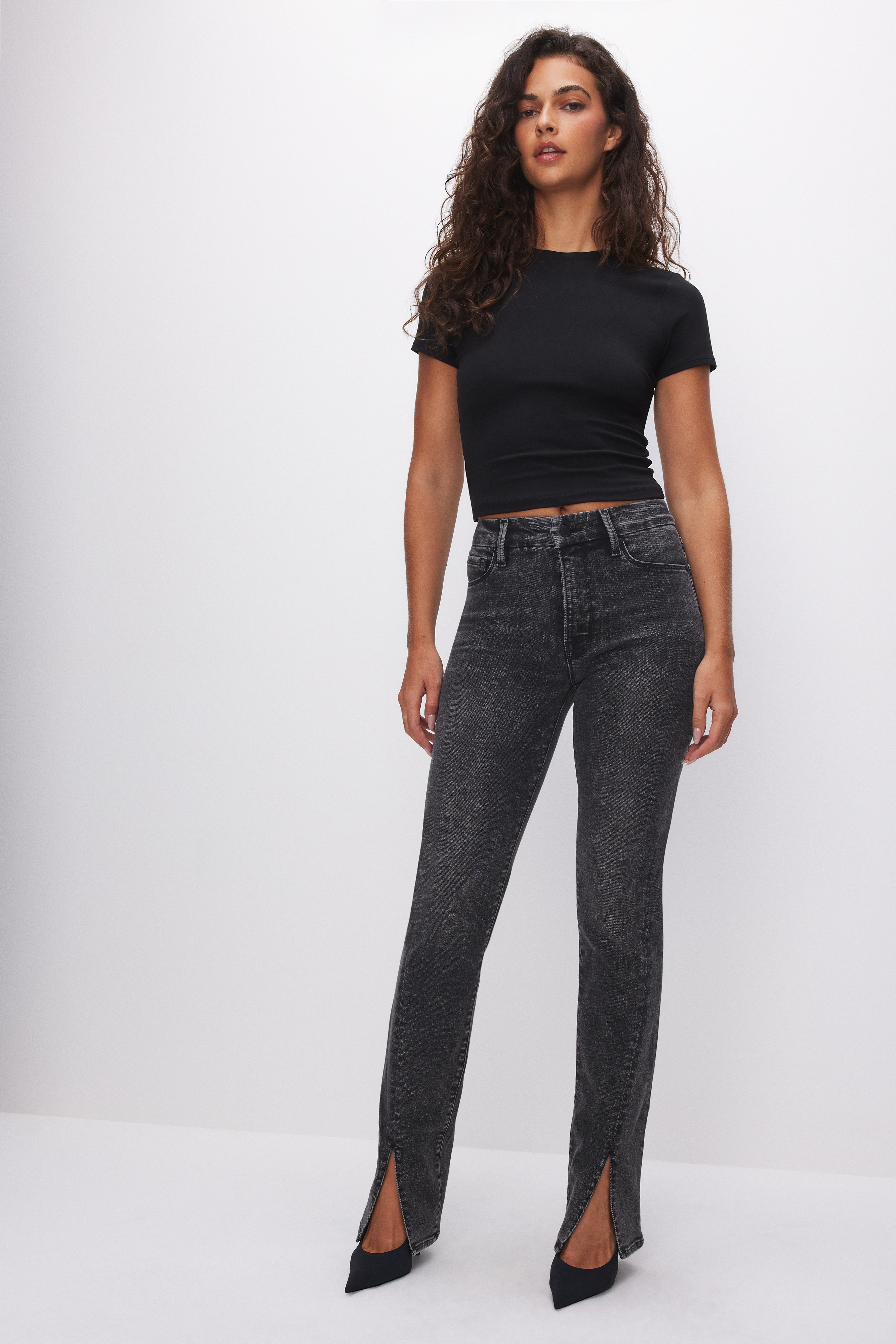 Styled with GOOD CLASSIC SLIM STRAIGHT JEANS | BLACK272