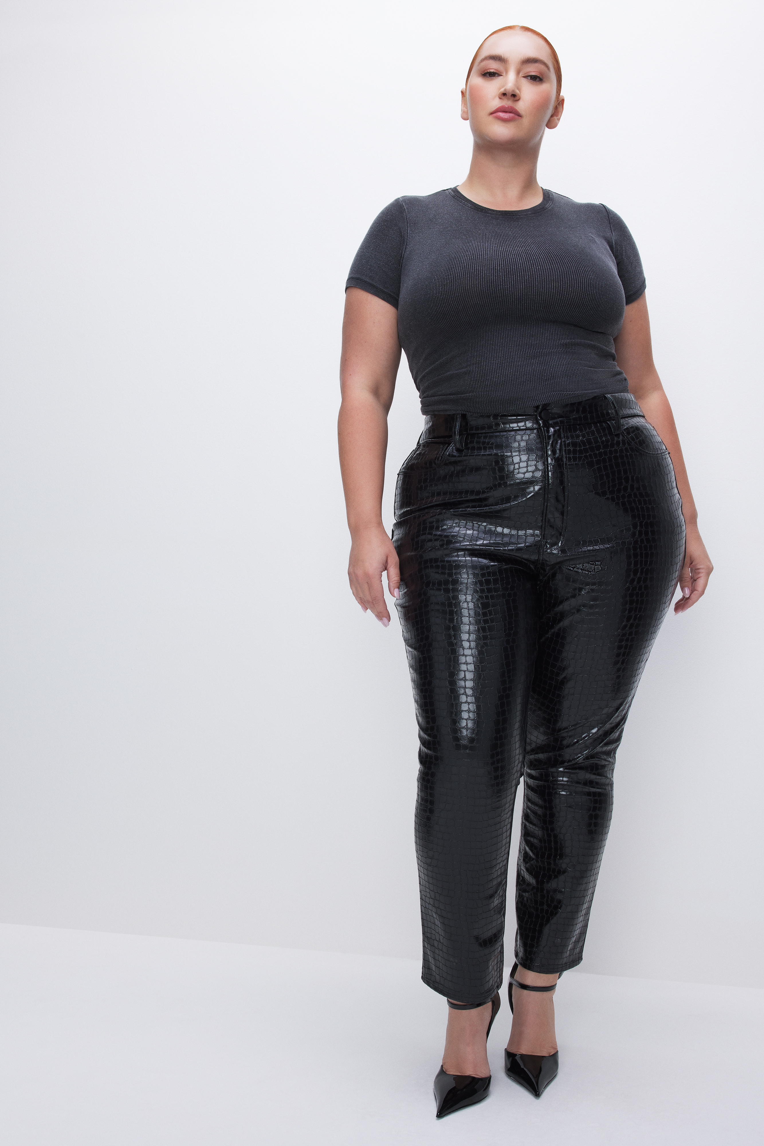 Styled with GOOD CLASSIC FAUX LEATHER PANTS | BLACK001