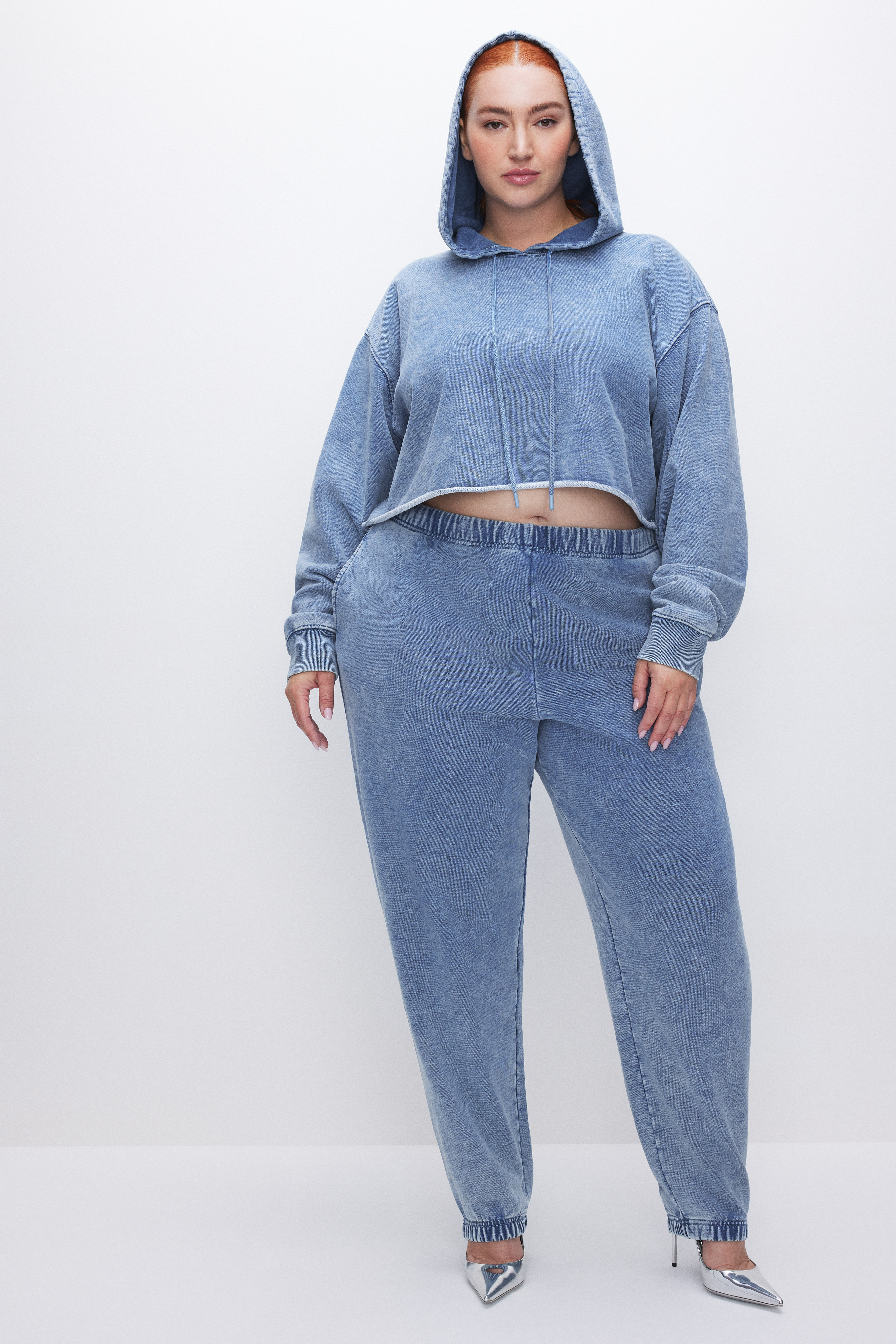 Styled with JEANIUS CROPPED HOODIE | INDIGO586