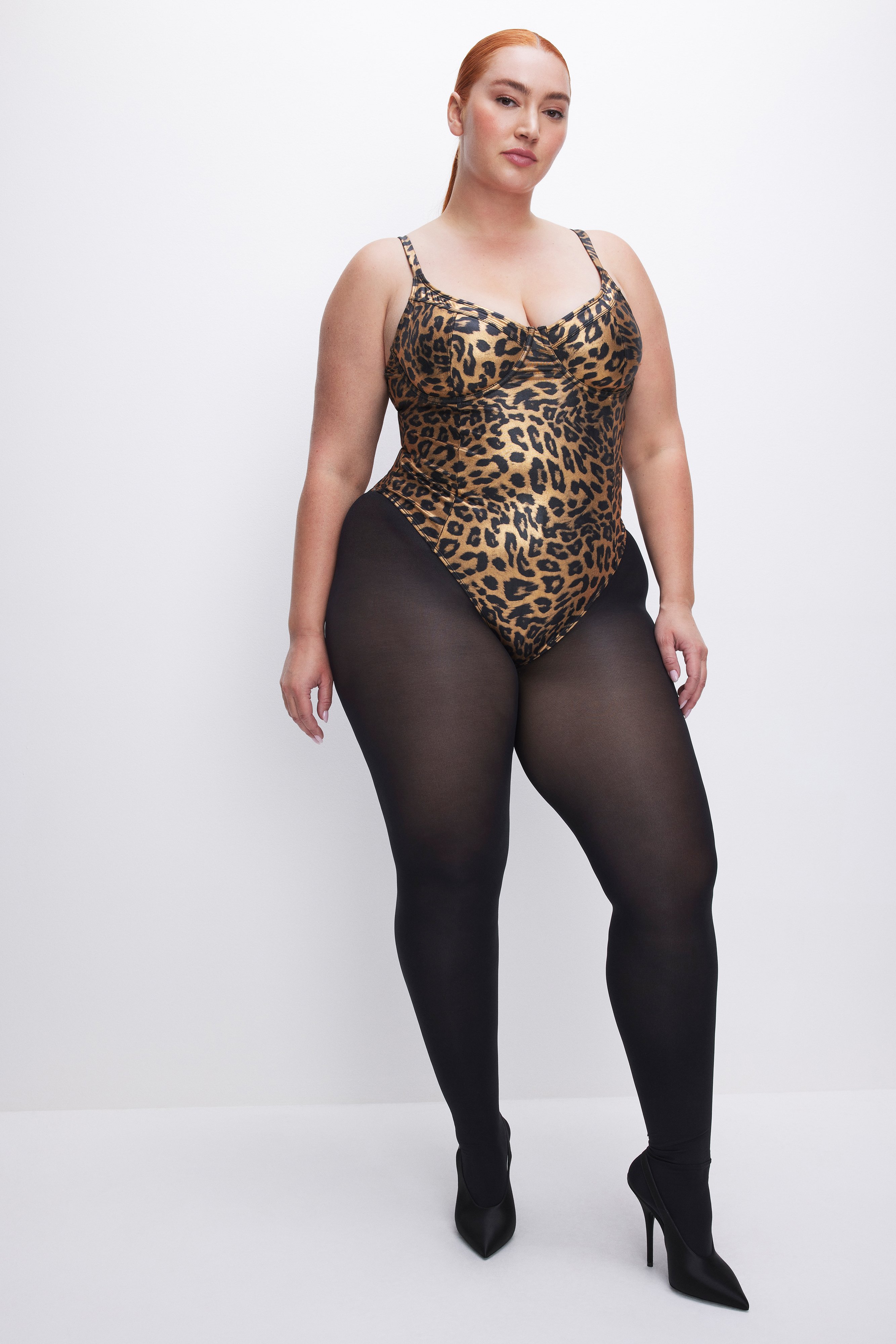 Styled with SHOW UP ONE-PIECE SWIMSUIT | GOLD LEOPARD001