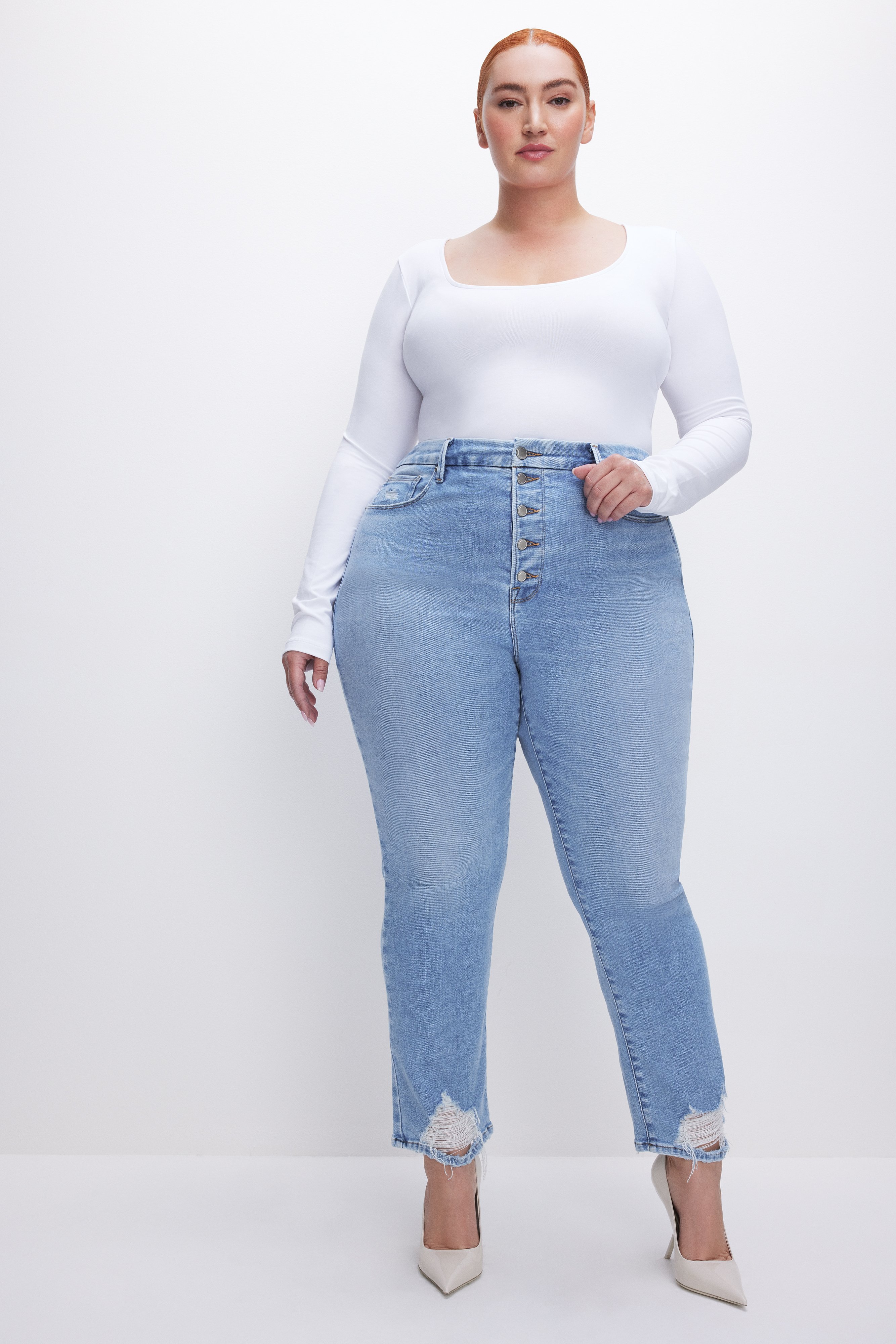 Styled with SOFT-TECH GOOD LEGS STRAIGHT JEANS | INDIGO506