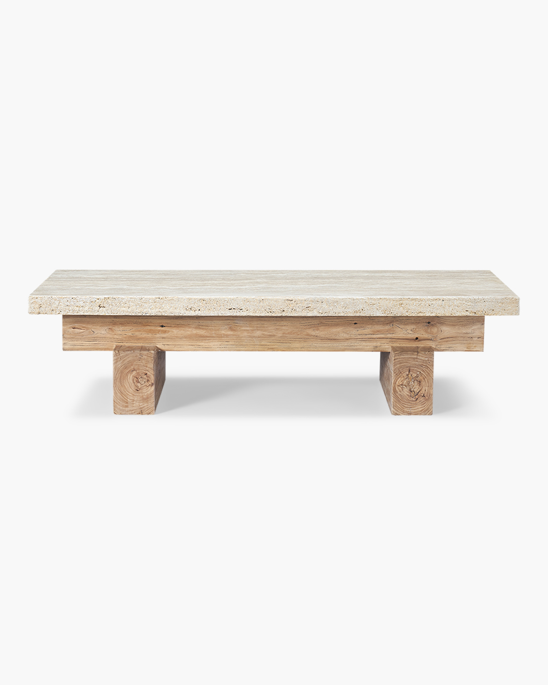 Travertine Rocco Rectangle Coffee Table